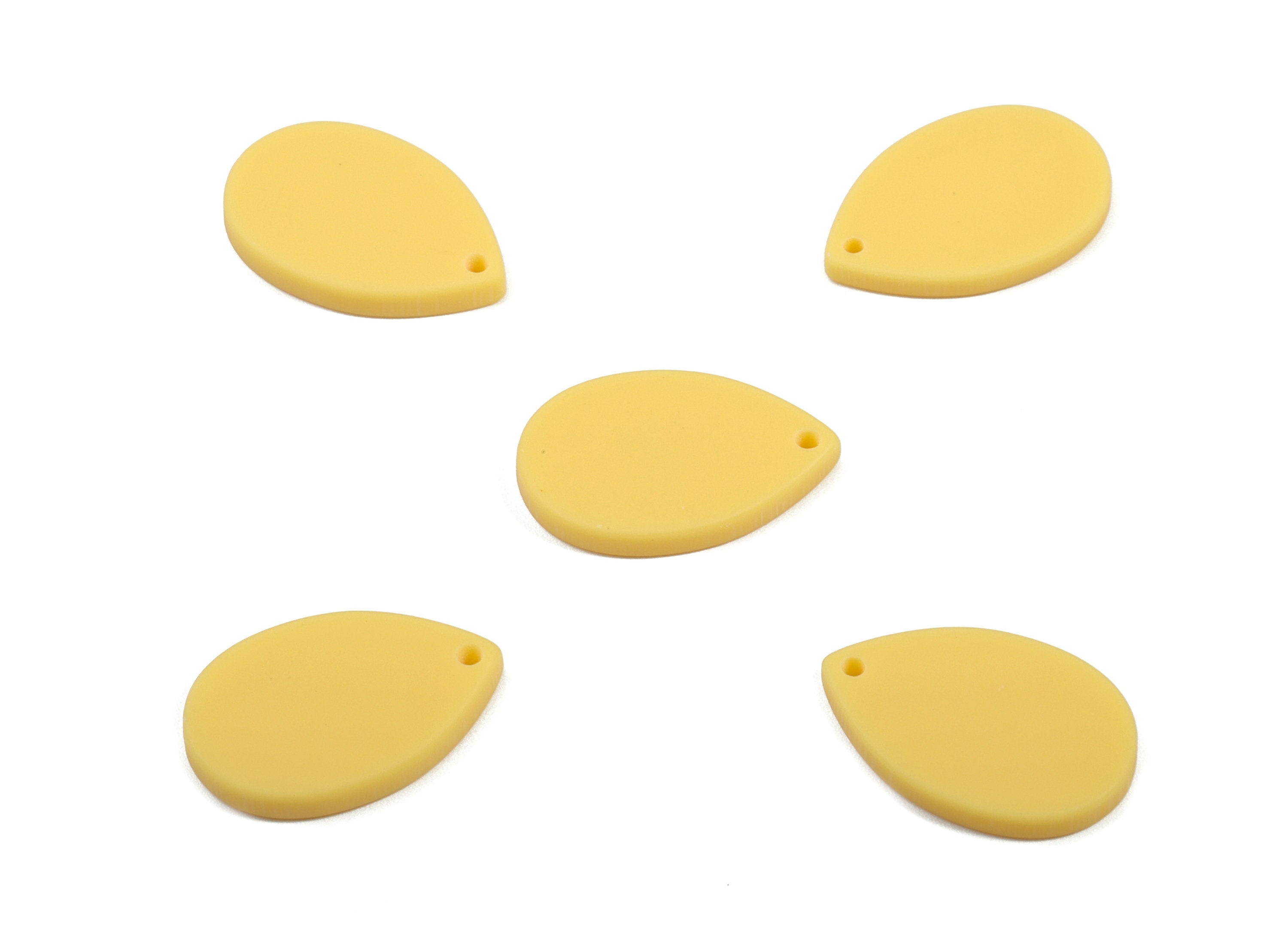 Acrylic Drop Earring Charm - Matte Tear Drop Charms - Earring Findings - Jewelry Supplies - Color Code:A474 - 18.83x12.45x2.21mm - AC1878C - DOMEDBAZAAR