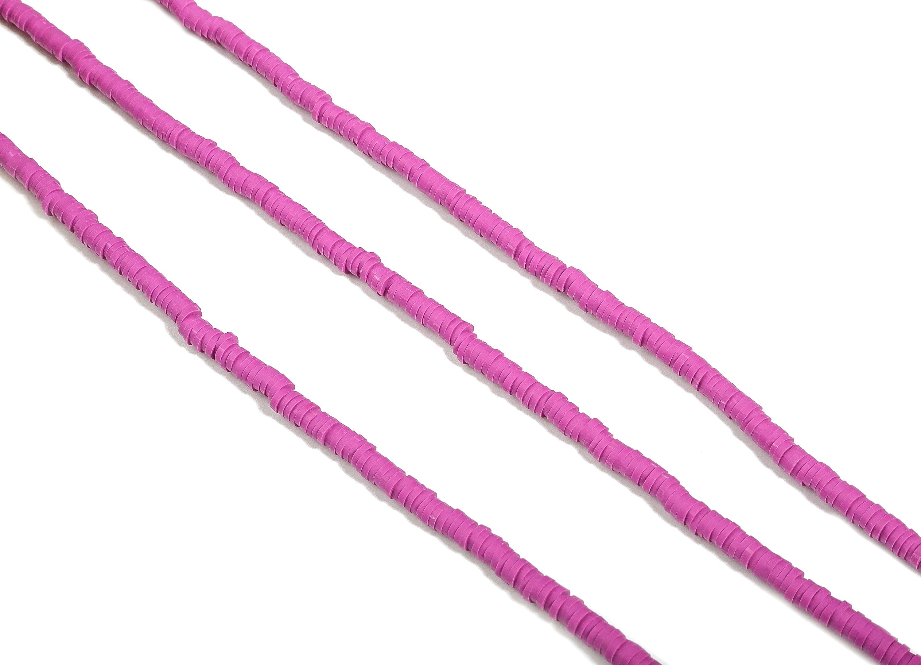 Vinyl Heishi Beads Clay Disc - 3.4mm African Color Disc Spacer Bead-Polymer Clay Round Bead 15.75&quot;&quot; / 1 strand - 400x3.4x1mm - NS1064-P11 - DOMEDBAZAAR
