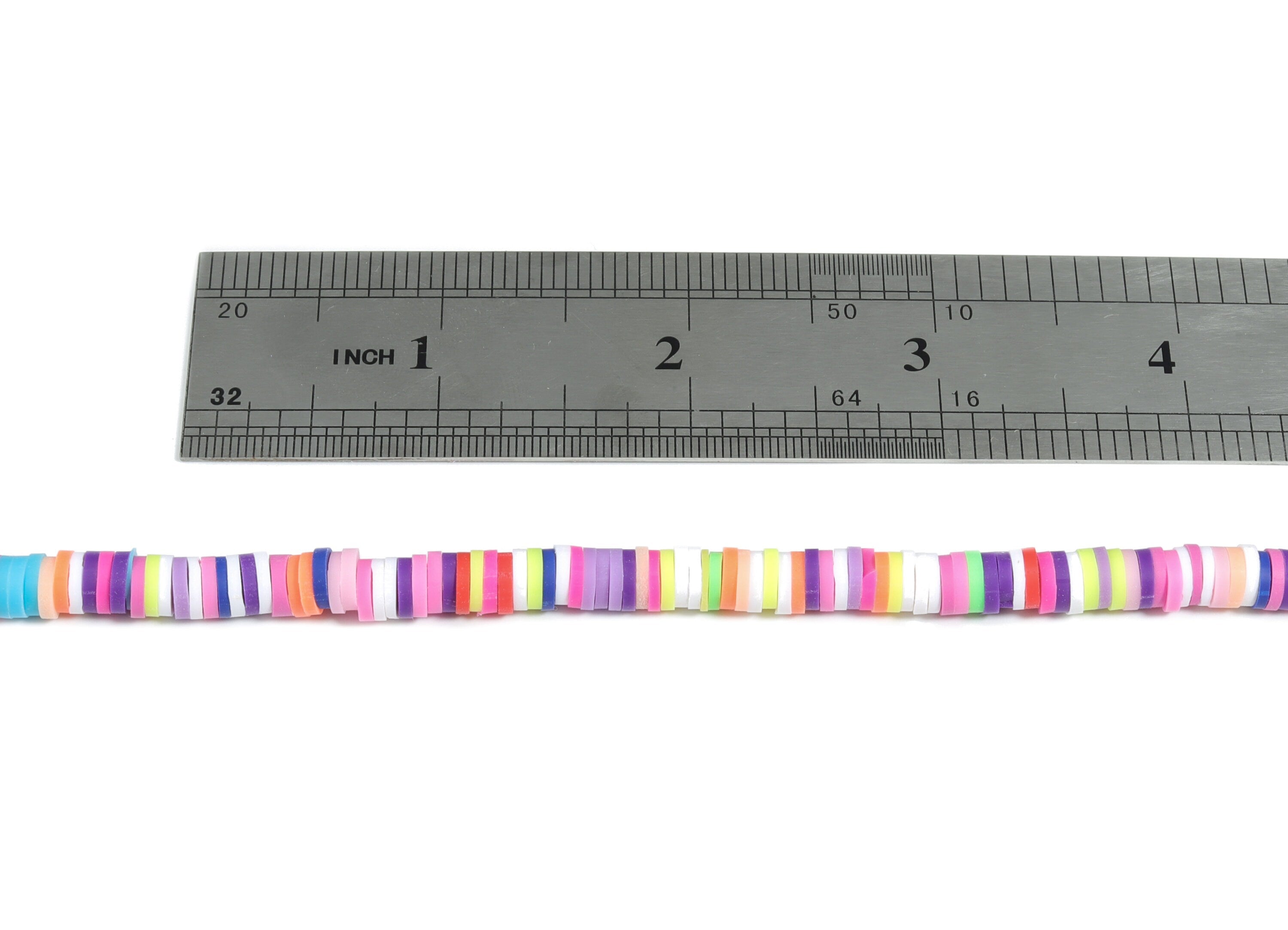 Vinyl Heishi Beads Clay Disc - 5.3mm African Colored Disc Spacer Beads - Polymer Clay Disc Beads 15.75&quot;&quot; / 1 strand-400x5x1.1mm - NS1066-P18 - DOMEDBAZAAR