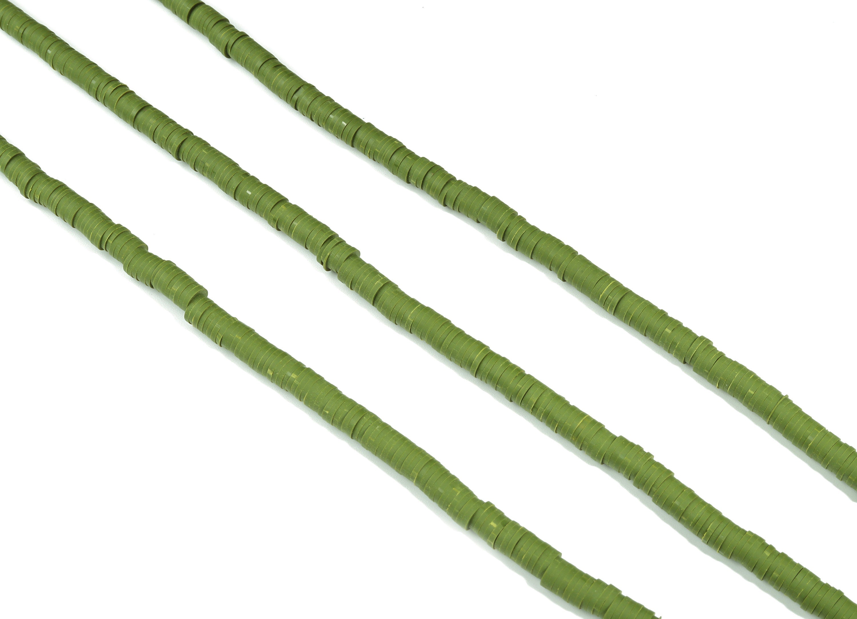 Vinyl Heishi Beads Clay Disc - 5.3mm African Colored Disc Spacer Beads - Polymer Clay Disc Beads 15.75&quot;&quot; / 1 strand-400x5x1.1mm - NS1066-P9 - DOMEDBAZAAR