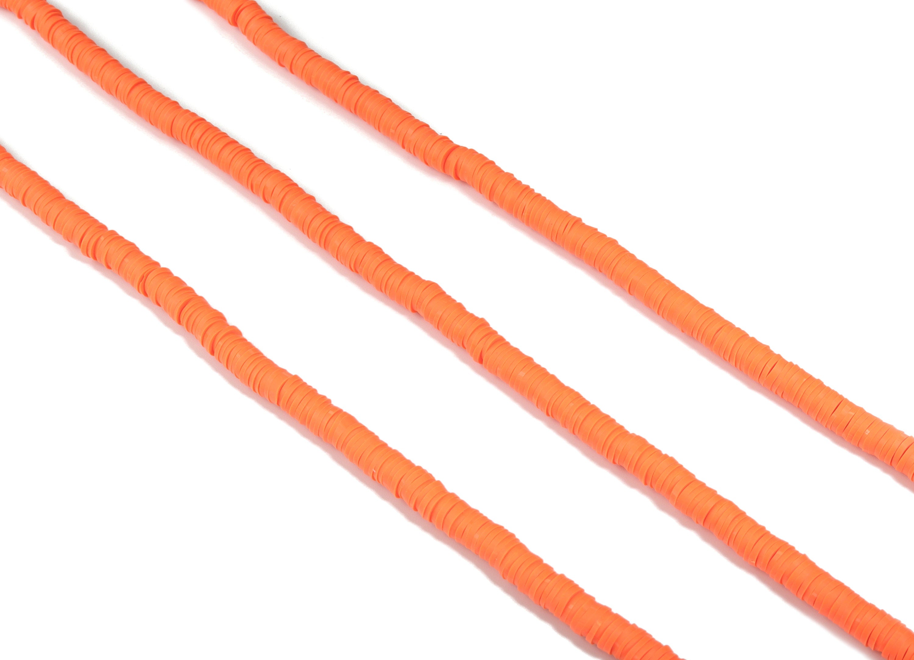 Vinyl Heishi Beads Clay Disc - 5.3mm African Colored Disc Spacer Beads - Polymer Clay Disc Beads 15.75&quot;&quot; / 1 strand-400x5x1.1mm - NS1066-P15 - DOMEDBAZAAR