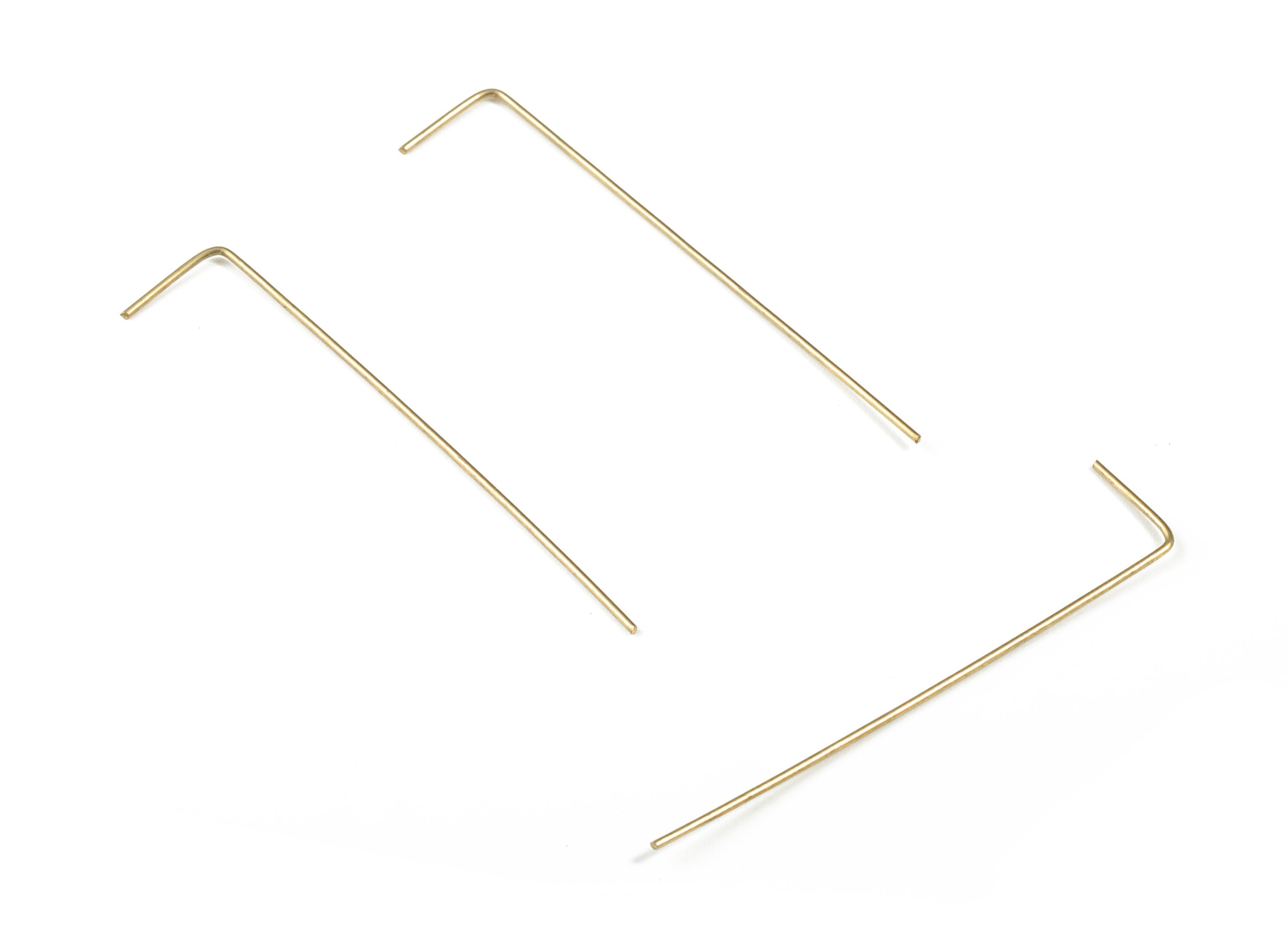Brass Wire Ear Hook - Raw Brass Geometric Earring Wires - Perfect For VINYL Heishi Beads Clay Disc - Jewelry Supplies - 50x10x0.7mm - PP3560 - DOMEDBAZAAR