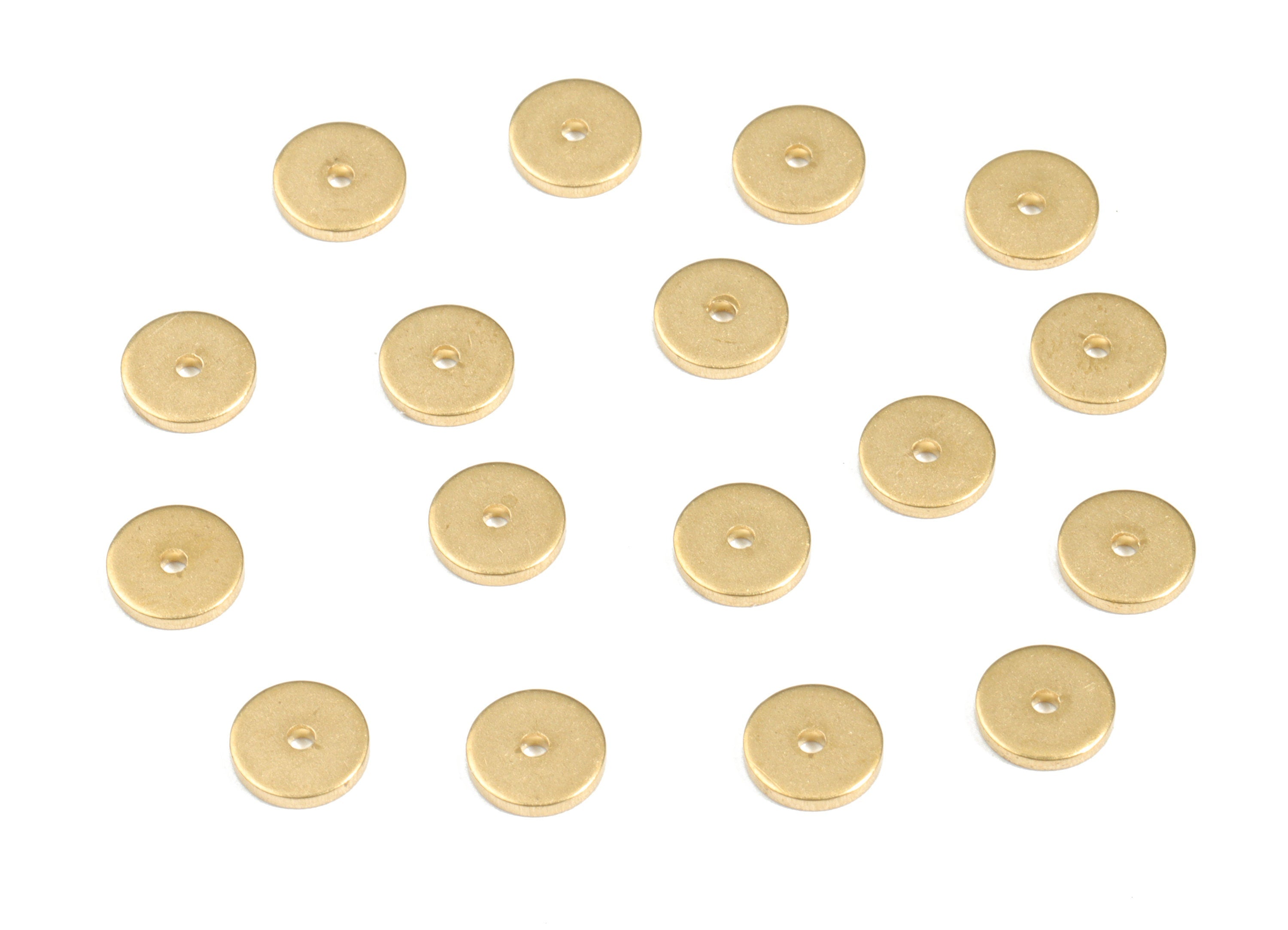 Brass Flat Disc Beads Spacers - Raw Brass Disk Heishi Rondelle Spacers Beads - Earring Findings - Jewelry Supplies - 6.05x6.05x1mm - PP3541 - DOMEDBAZAAR