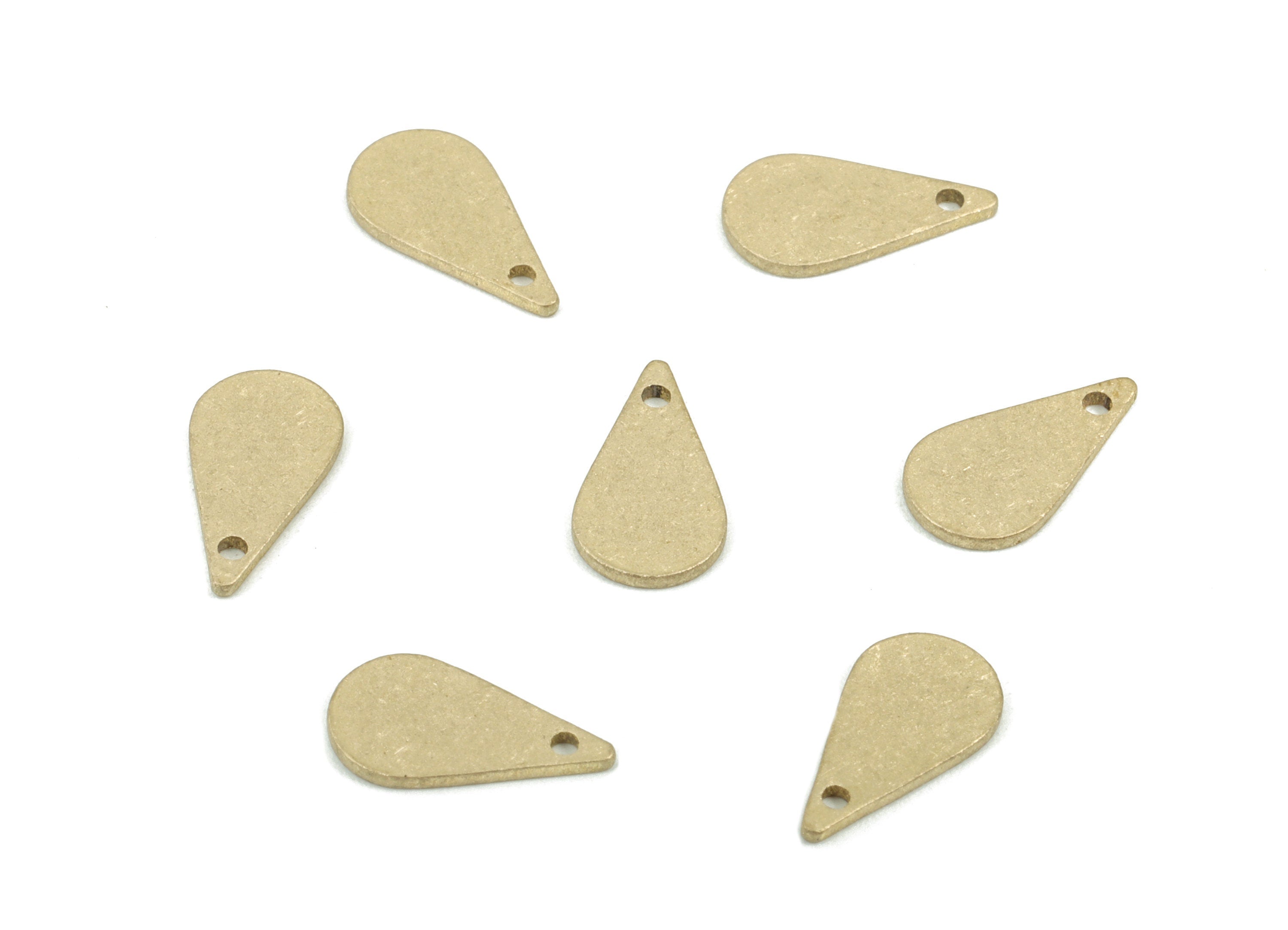 Personalized stamping blank - Brass Drop Earring Charms - Raw Brass Drop Pendant - Earrings Finding -  10.53x5.76x0.73mm - PPM1944 - DOMEDBAZAAR