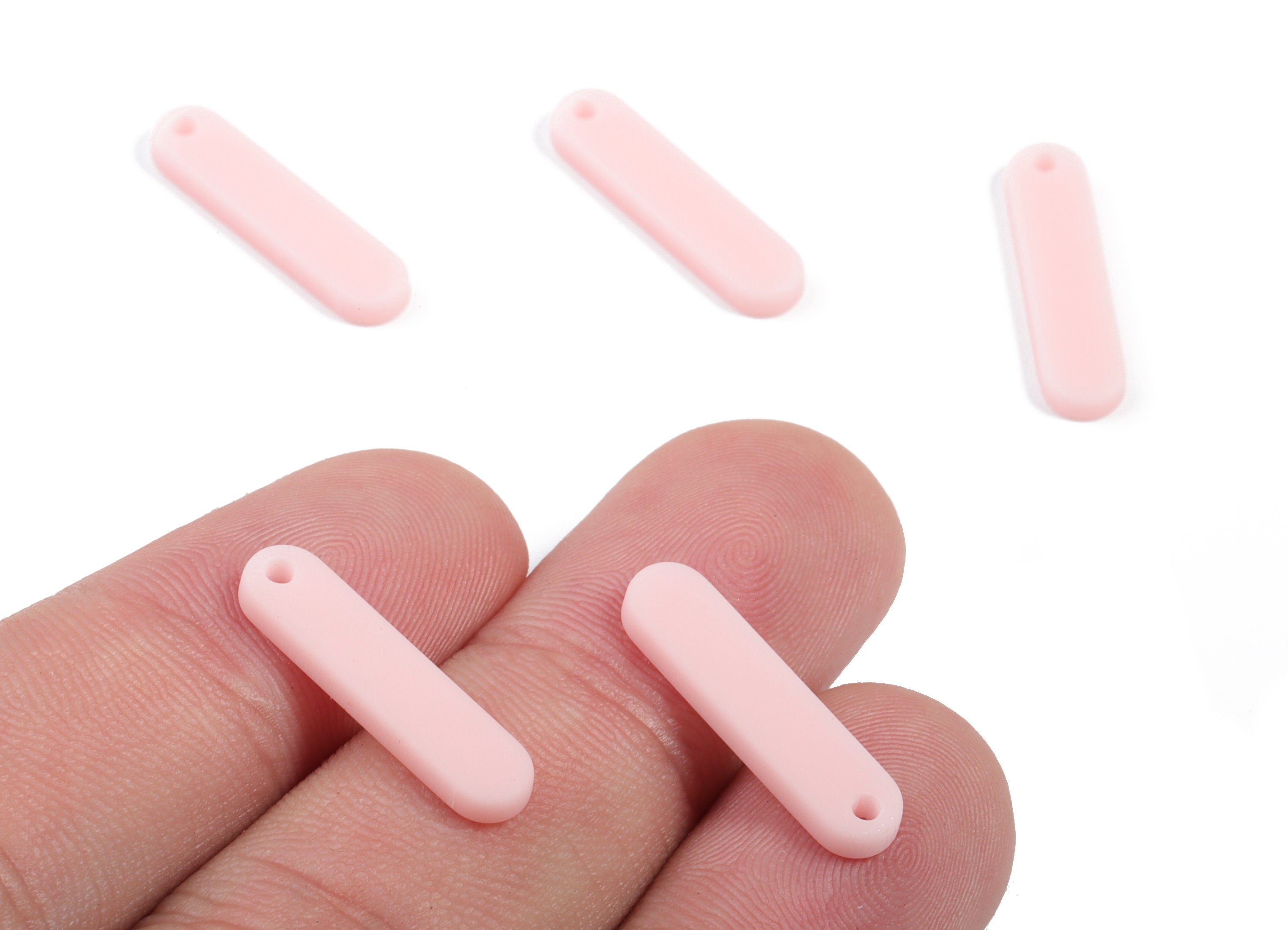 Acrylic Bar Earring Charms - Matte Mini Bar Earring - Earring Findings - Jewelry Supplies - Color Code:A473 - 20.82x5.06x2.24mm - AC1899E - DOMEDBAZAAR