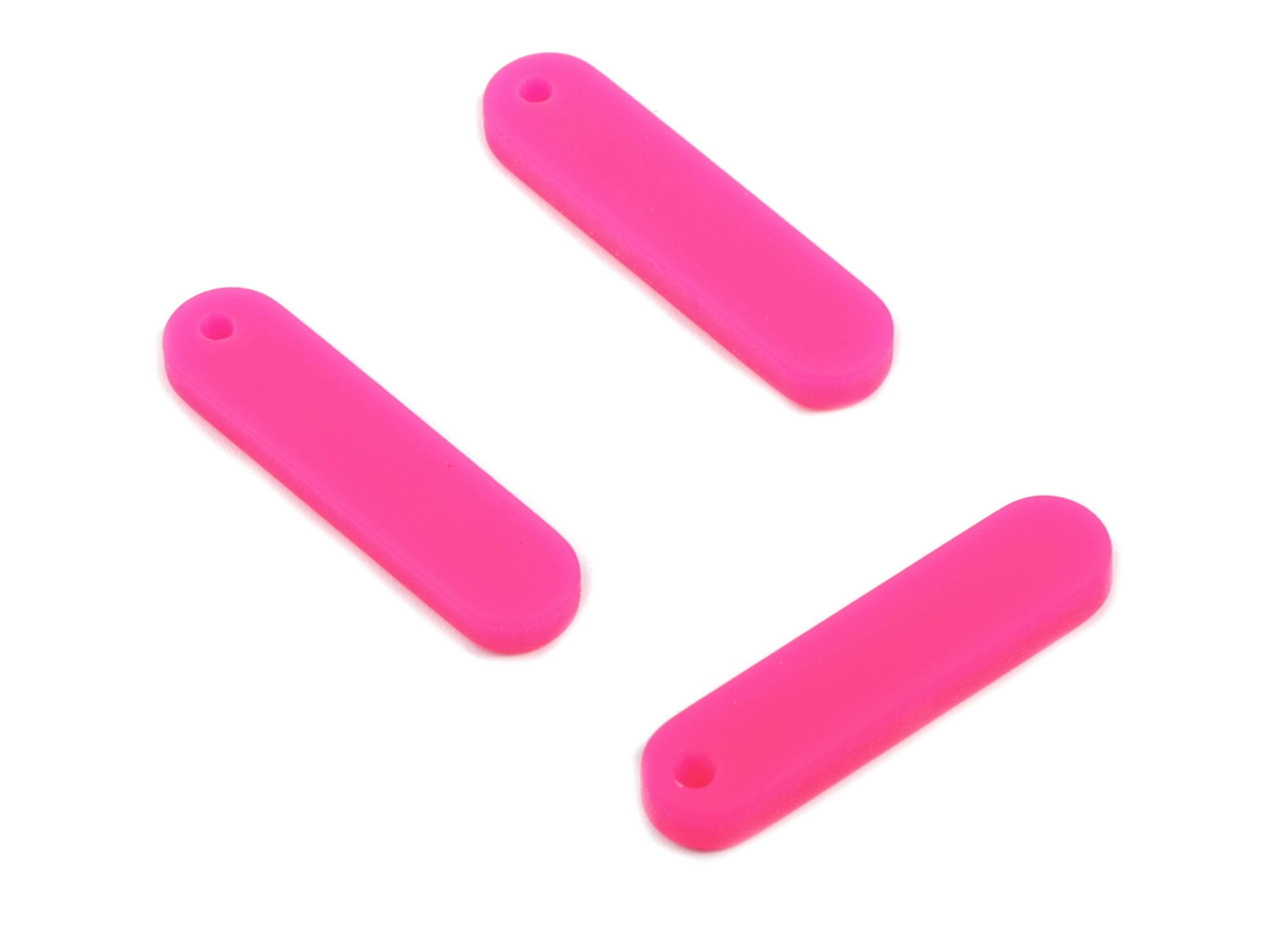 Acrylic Bar Earring Charms - Matte Mini Bar Earring - Earring Findings - Jewelry Supplies - Color Code:A472 - 20.82x5.06x2.24mm - AC1899H - DOMEDBAZAAR