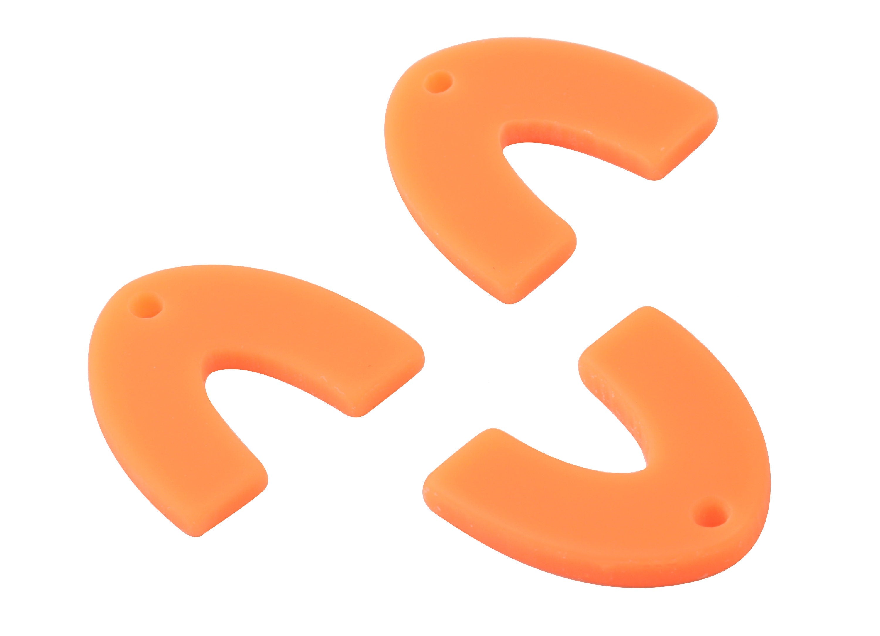 Acrylic Mini U Earring Charms - Matte Mini Geometric Earring - Jewelry Supplies - Color Code:A482 - 17.38x15.59x2.21mm - AC1890G - DOMEDBAZAAR