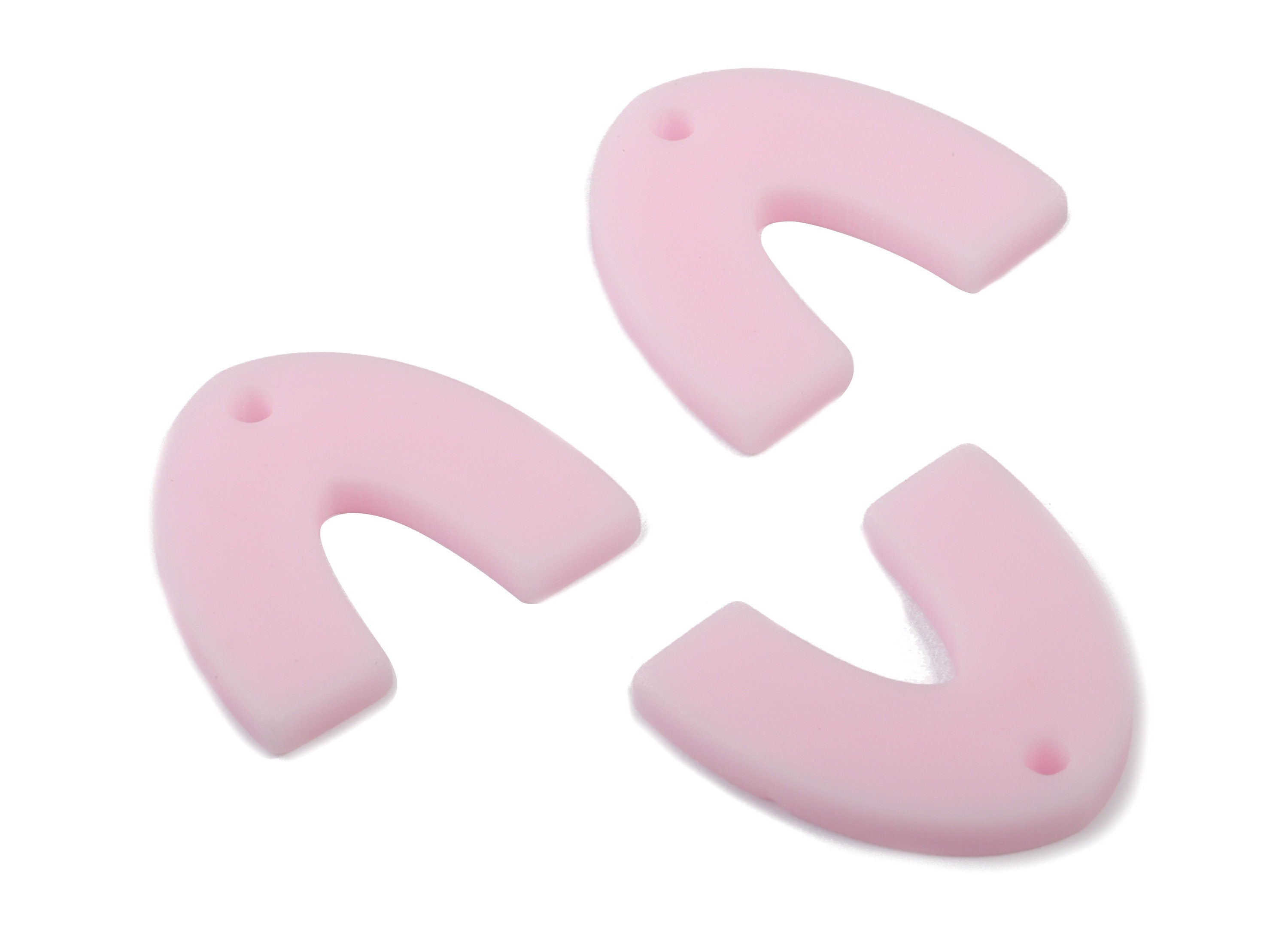 Acrylic Mini U Earring Charms - Matte Mini Geometric Earring - Jewelry Supplies -  Color Code:A473 - 17.33x15.66x2.2mm - AC1890A - DOMEDBAZAAR