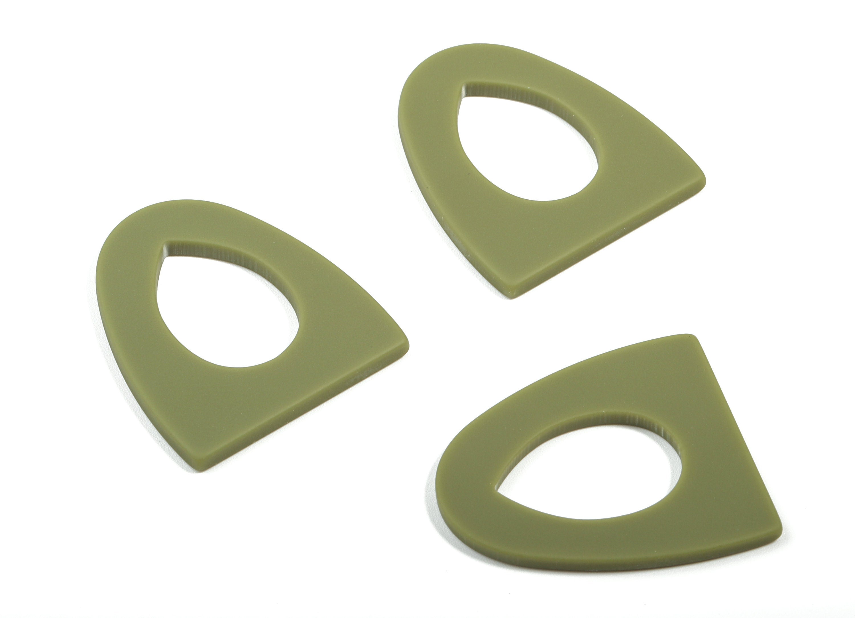 Acrylic Half Ellipse Earring Charm - Matte Drop Charms - Earring Findings - Jewelry Supplies - Color Code:A476 - 31.69x27.06x2.2mm - AC1876B - DOMEDBAZAAR