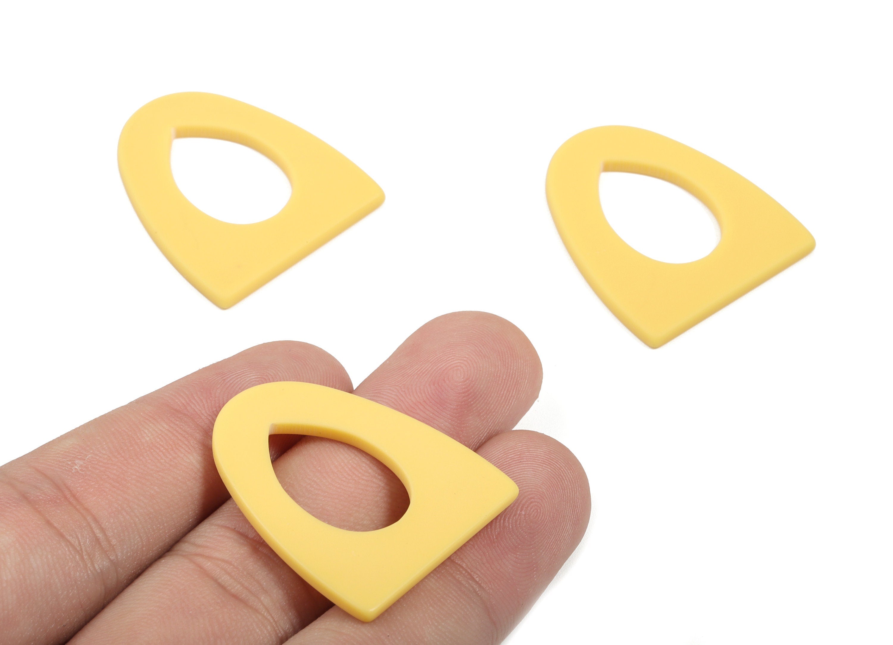 Acrylic Half Ellipse Earring Charm - Matte Drop Charms - Earring Findings - Jewelry Supplies - Color Code:A474 - 31.69x27.06x2.2mm - AC1876C - DOMEDBAZAAR