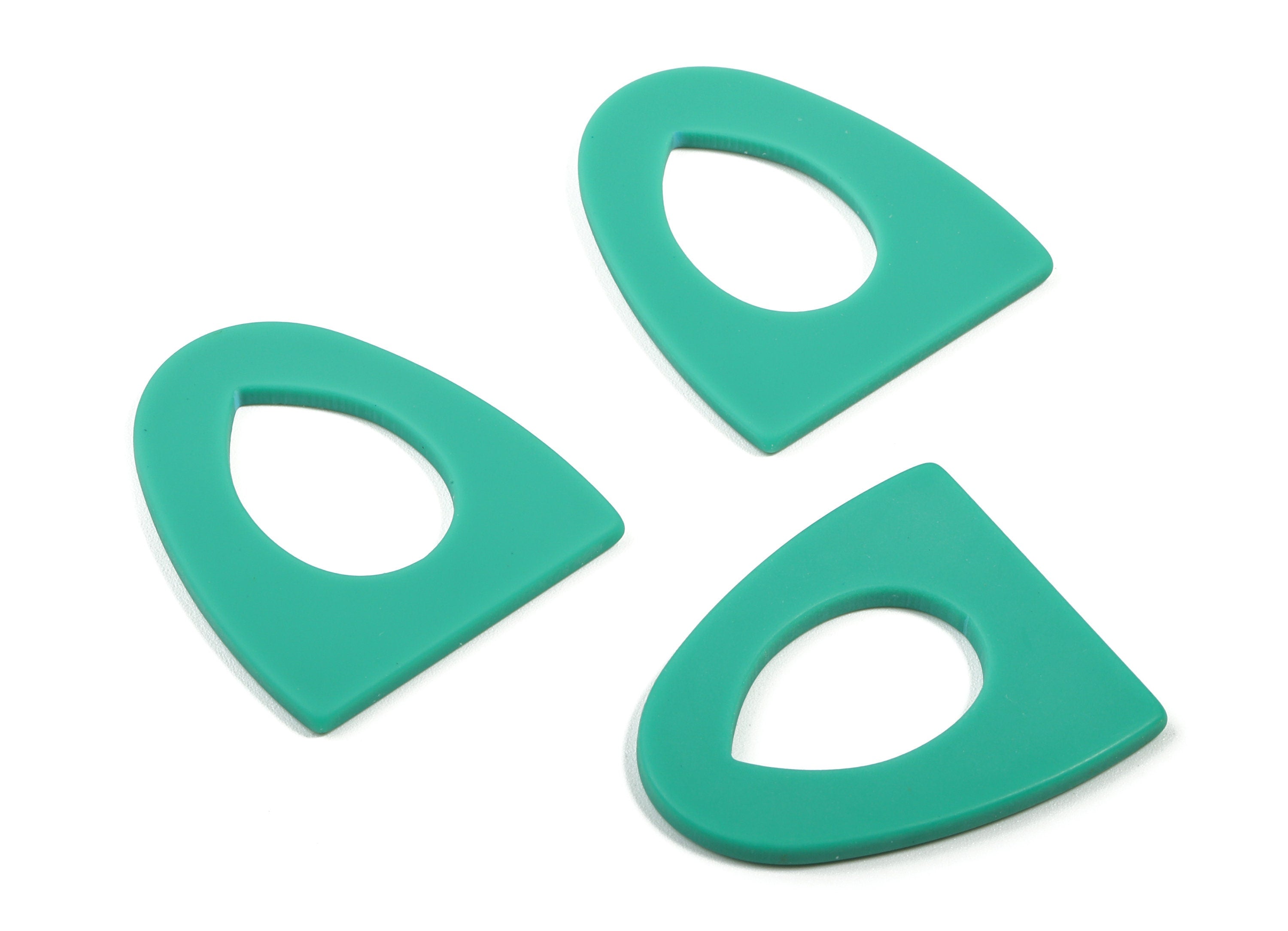 Acrylic Half Ellipse Earring Charm - Matte Drop Charms - Earring Findings - Jewelry Supplies - Color Code:A478 - 31.69x27.06x2.2mm - AC1876D - DOMEDBAZAAR