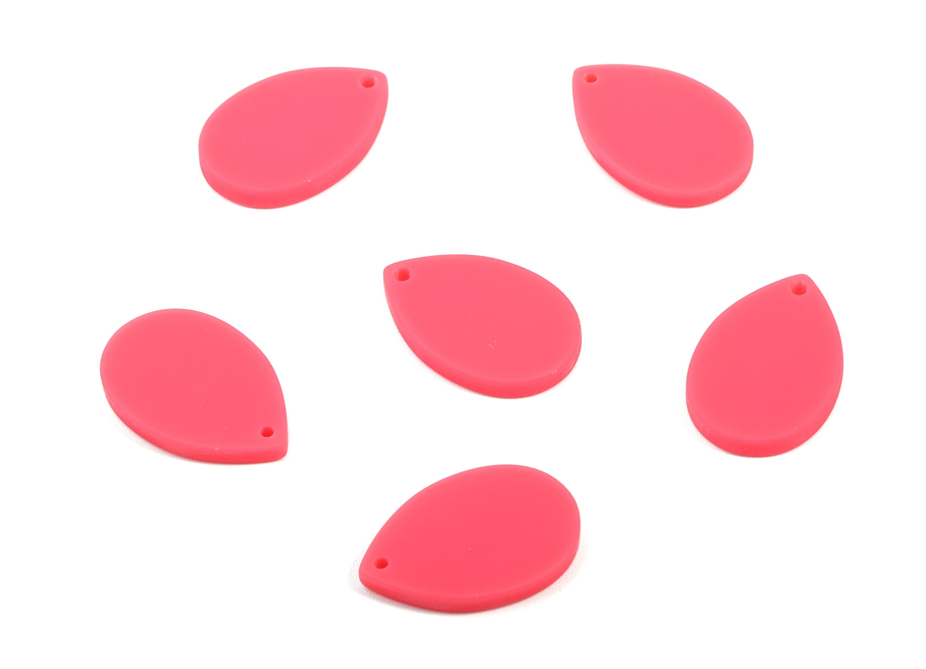 Acrylic Drop Earring Charm - Matte Tear Drop Charms - Earring Findings - Jewelry Supplies - Color Code:A477 - 18.83x12.45x2.21mm - AC1878A - DOMEDBAZAAR