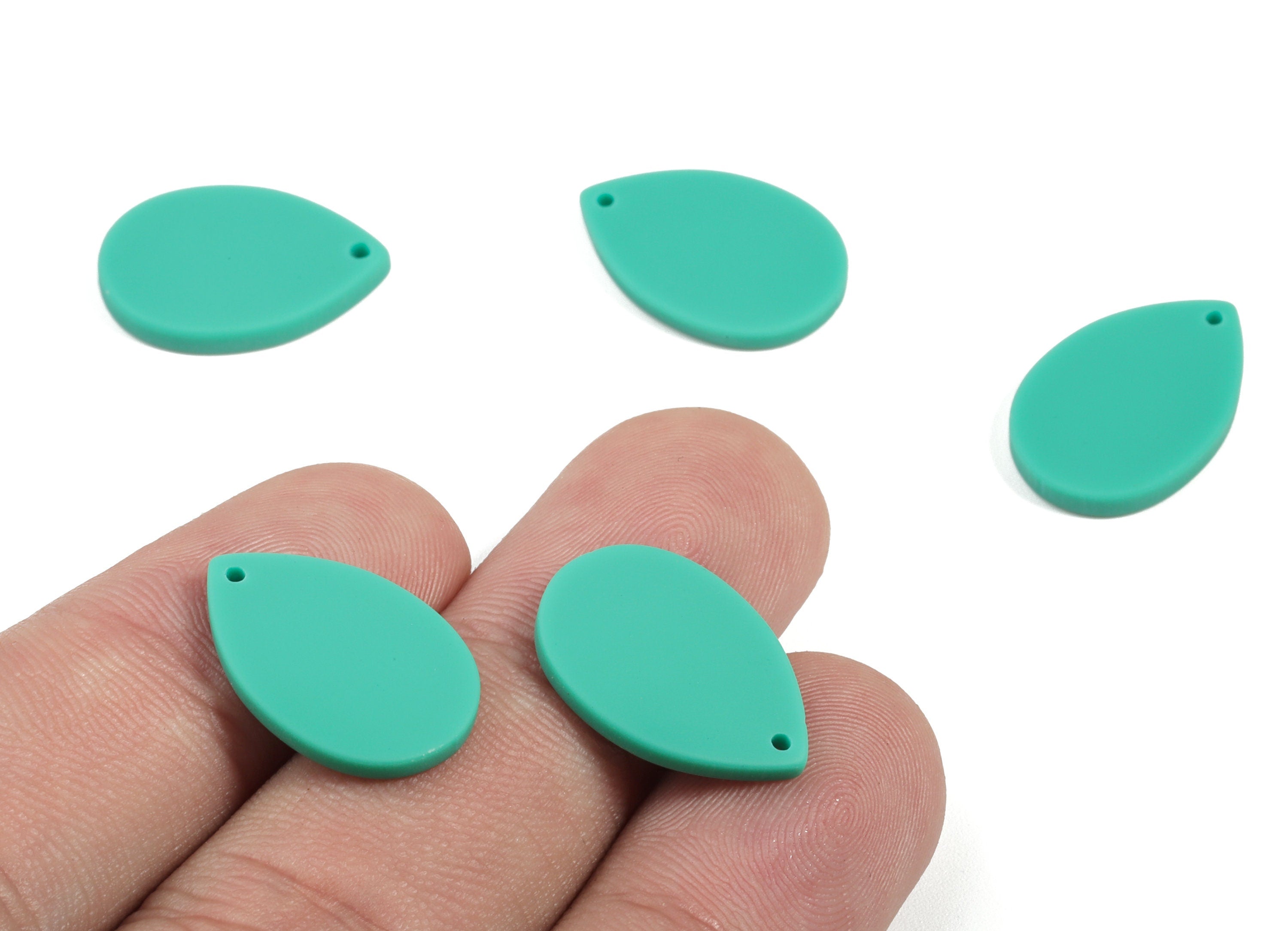 Acrylic Drop Earring Charm - Matte Tear Drop Charms - Earring Findings - Jewelry Supplies - Color Code:A478 - 18.83x12.45x2.21mm - AC1878D - DOMEDBAZAAR