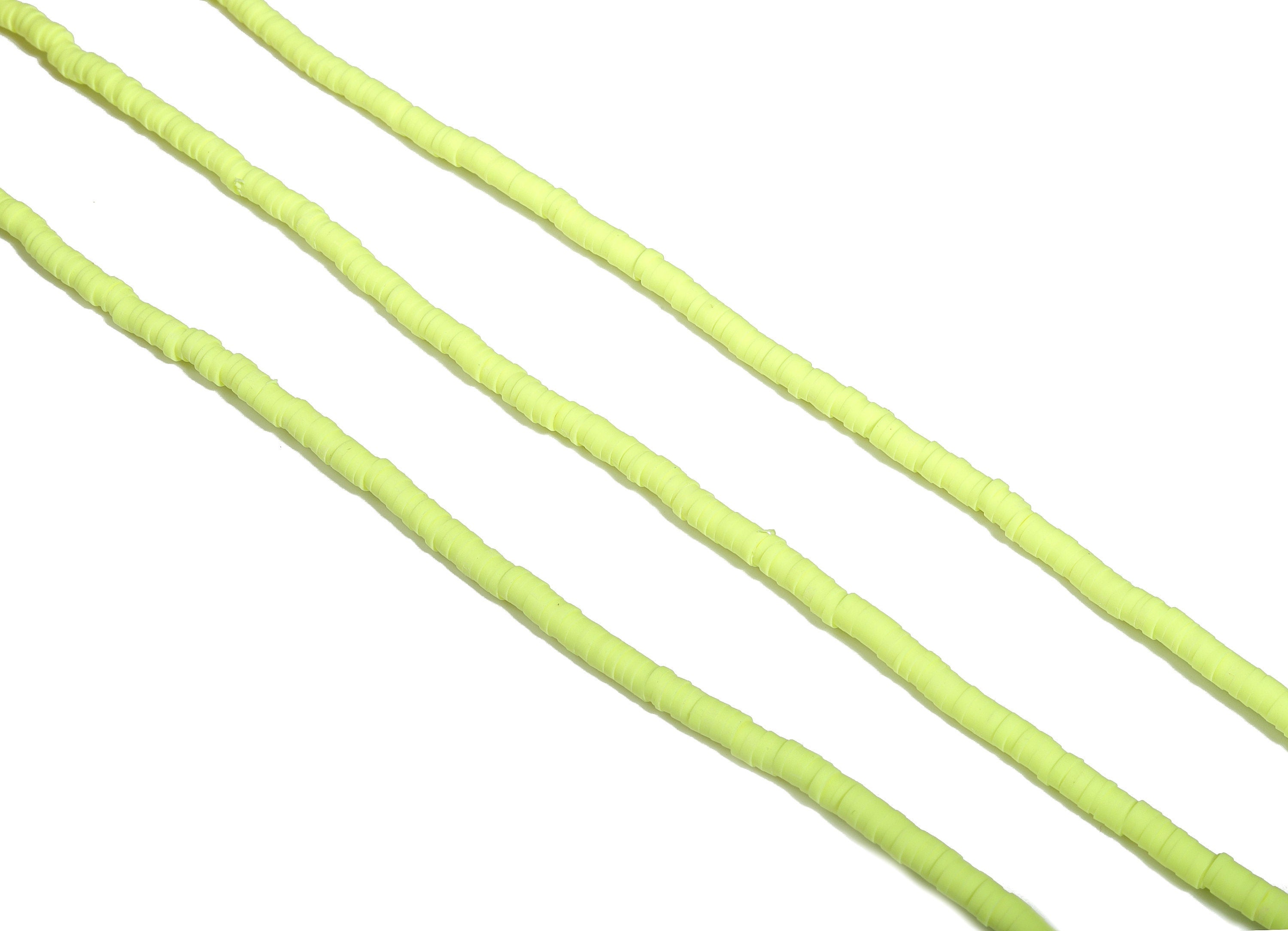 Vinyl Heishi Beads Clay Disc - 3.4mm African Color Disc Spacer Bead-Polymer Clay Round Bead 15.75&quot;&quot; / 1 strand - 400x3.4x1mm - NS1064-P2 - DOMEDBAZAAR