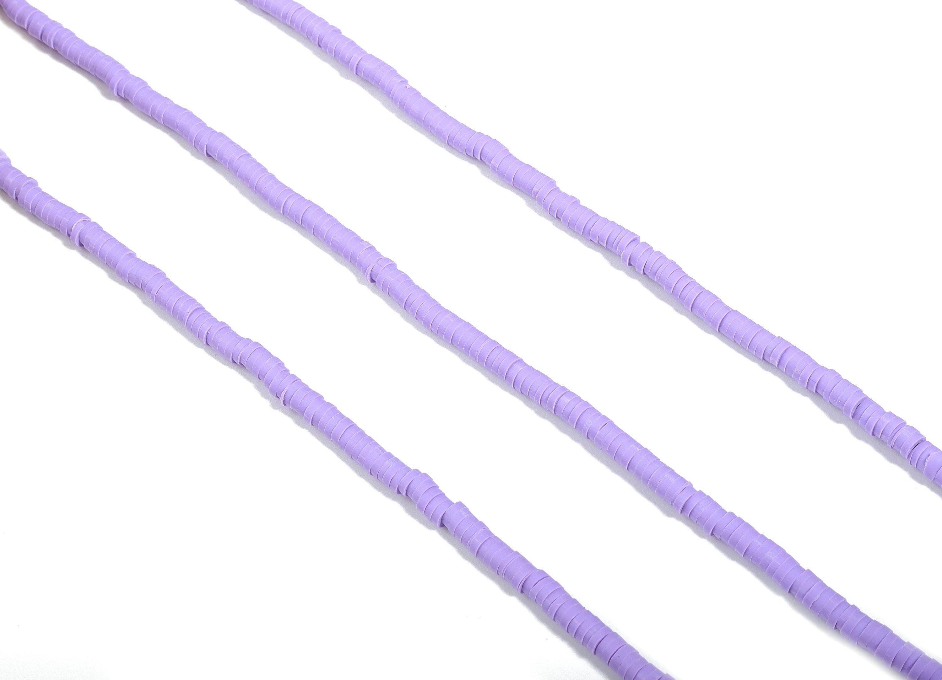 Vinyl Heishi Beads Clay Disc - 3.4mm African Color Disc Spacer Bead-Polymer Clay Round Bead 15.75&quot;&quot; / 1 strand - 400x3.4x1mm - NS1064-P4 - DOMEDBAZAAR