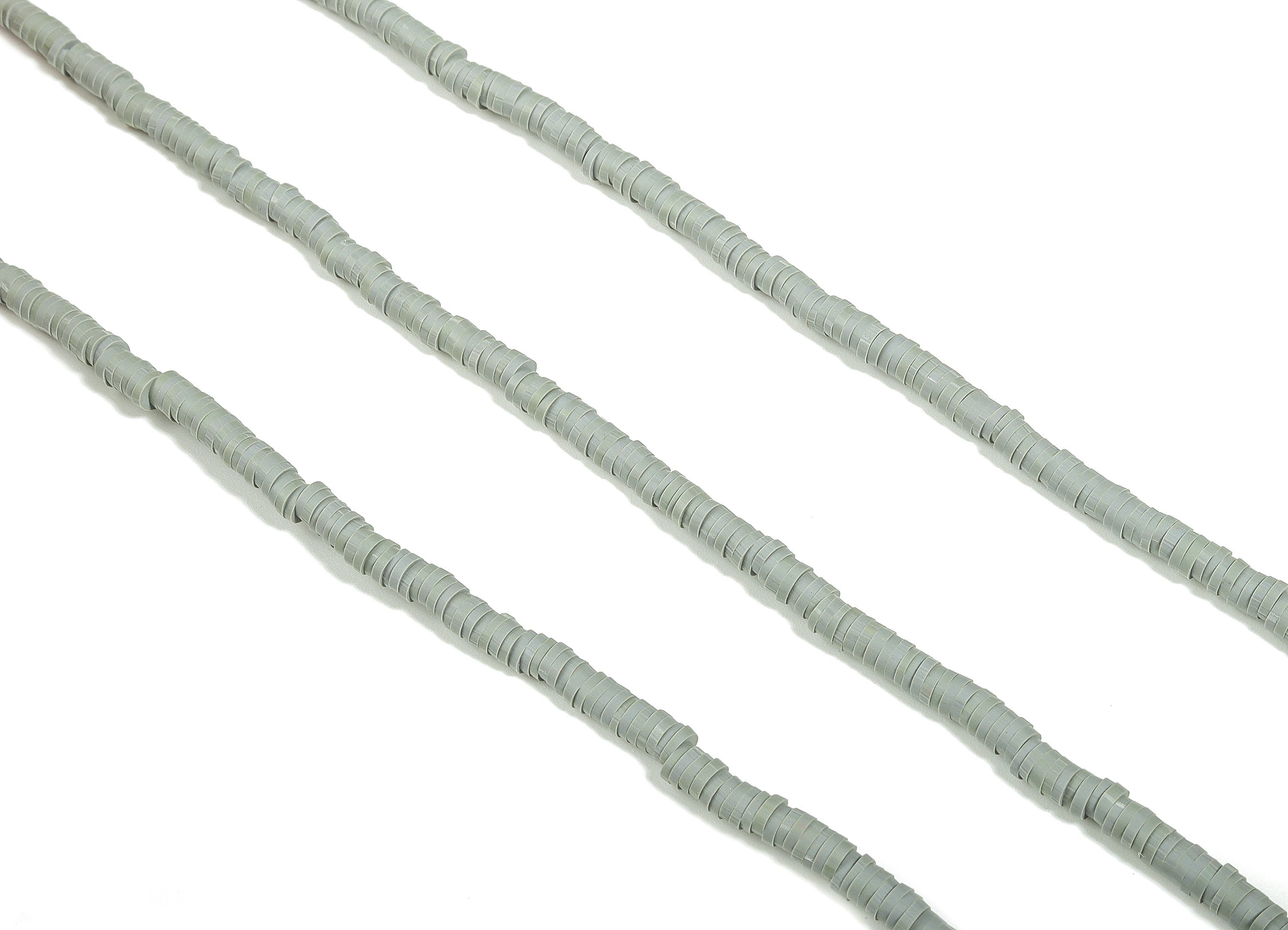 Vinyl Heishi Beads Clay Disc - 3.4mm African Color Disc Spacer Bead-Polymer Clay Round Bead 15.75&quot;&quot; / 1 strand - 400x3.4x1mm - NS1064-P10 - DOMEDBAZAAR