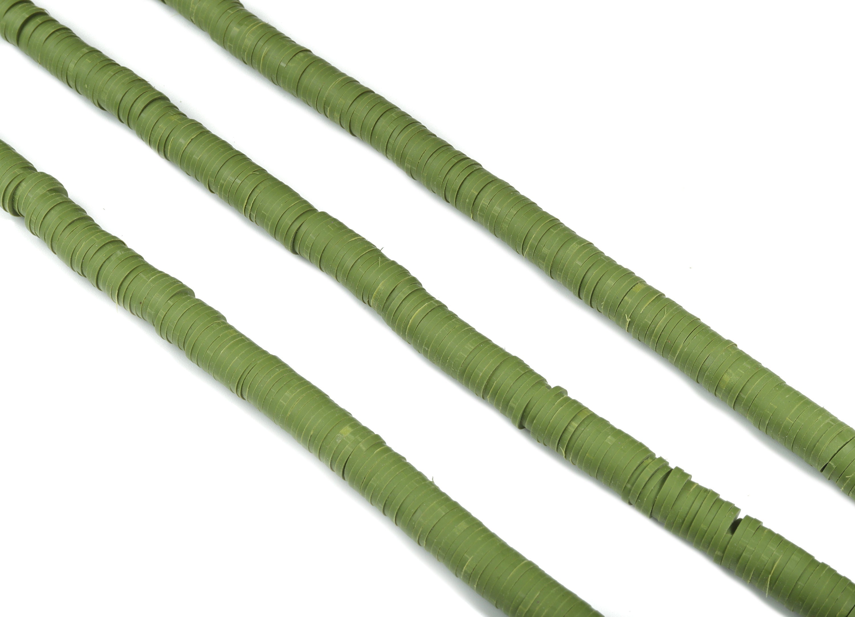 Vinyl Heishi Bead Clay Disc - 7.7mm African Colored Disc Spacer Beads - Polymer Clay Disc Beads 16.9&quot;&quot; / 1 strand - 430x7x1.1mm - NS1065-P9 - DOMEDBAZAAR