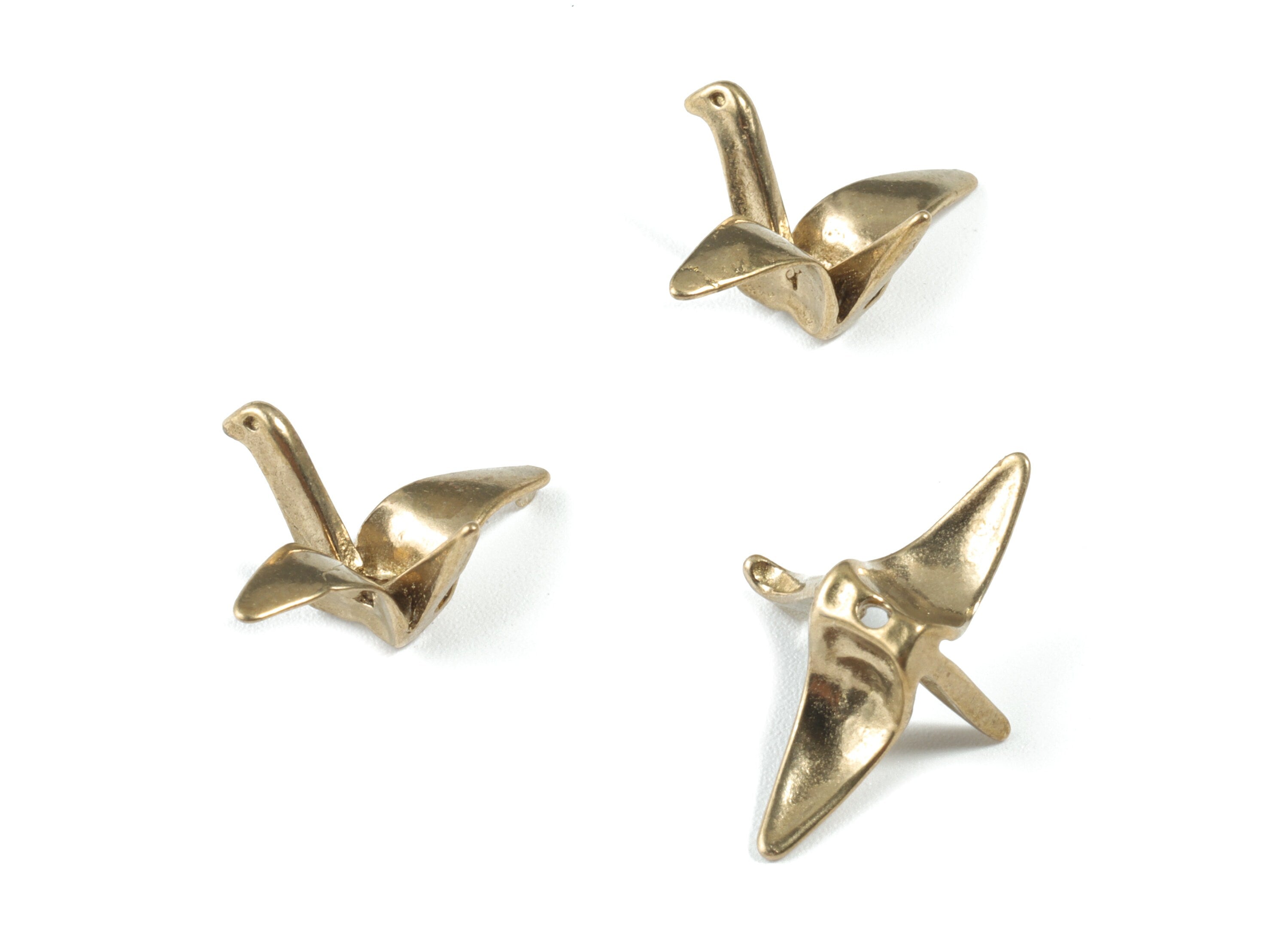 Brass Asuka Earring Charms - Raw Brass Asuka Pendant - Earring Findings - Jewelry Supplies - 19.95x13.38x8.09mm - PP3547 - DOMEDBAZAAR