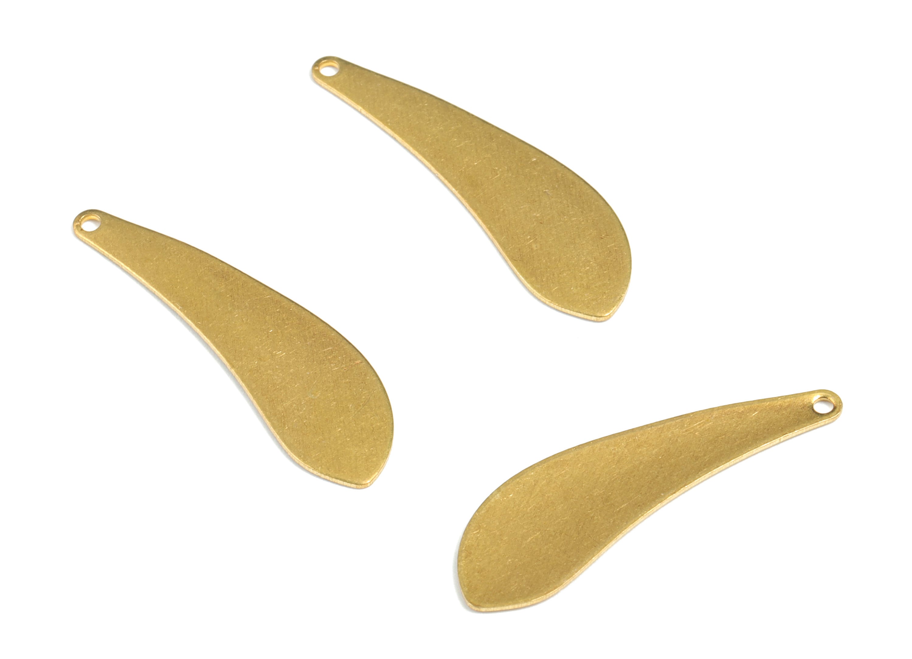 Personalized stamping blank - Brass Drop Earring Charms - Raw Brass Dorp Pendant - Earring Findings  - 31x9x0.75mm - PP3570 - DOMEDBAZAAR