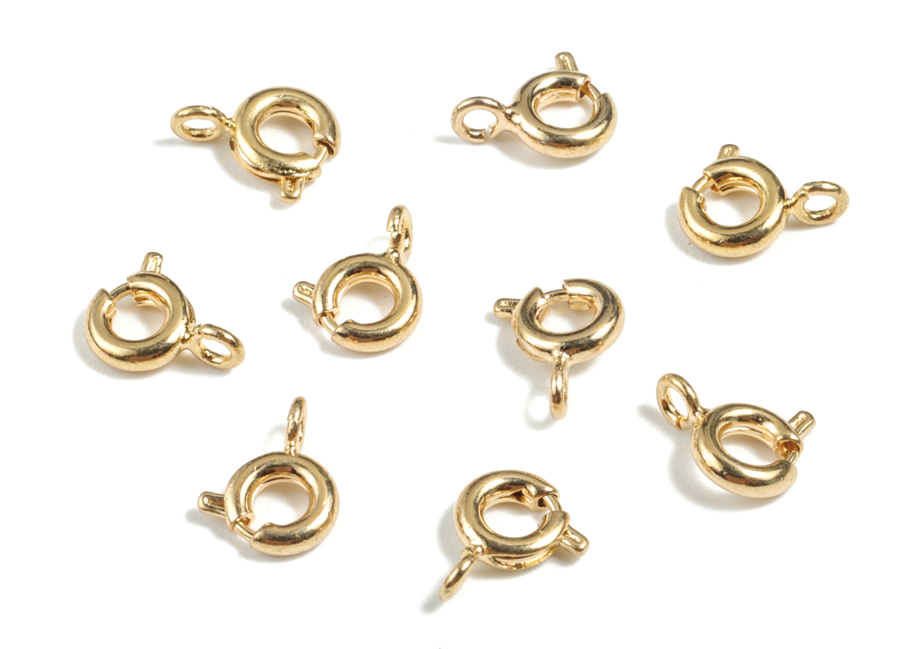 Brass Trigger Clasps - Gold Parrot Clasp - 18K Real Gold Plated  Brass Round - Jewelry Supplies - 8.6x6.89x1.66mm - RGP2696 - DOMEDBAZAAR