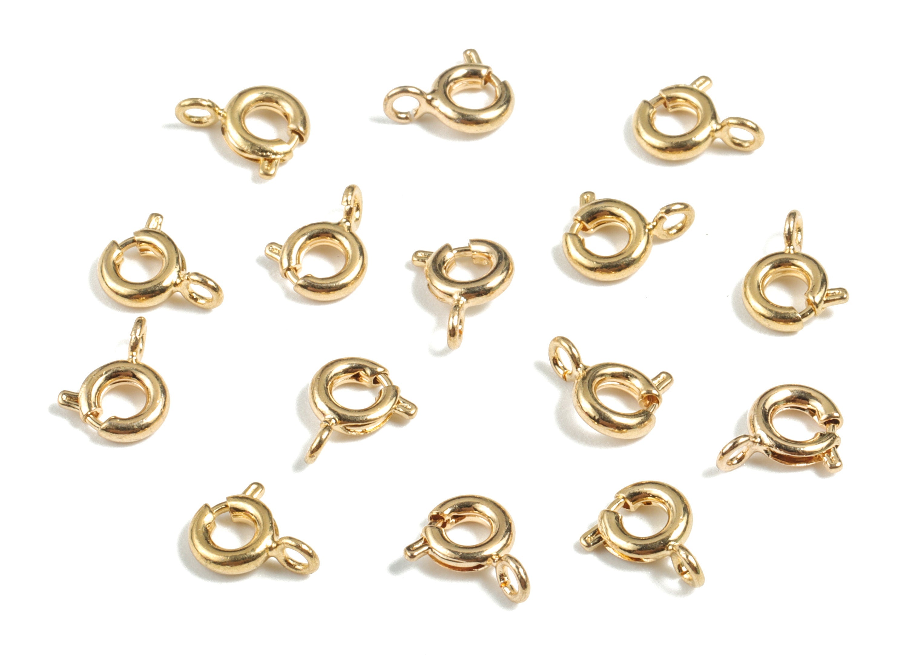 Brass Trigger Clasps - Gold Parrot Clasp - 18K Real Gold Plated  Brass Round - Jewelry Supplies - 8.6x6.89x1.66mm - RGP2696 - DOMEDBAZAAR