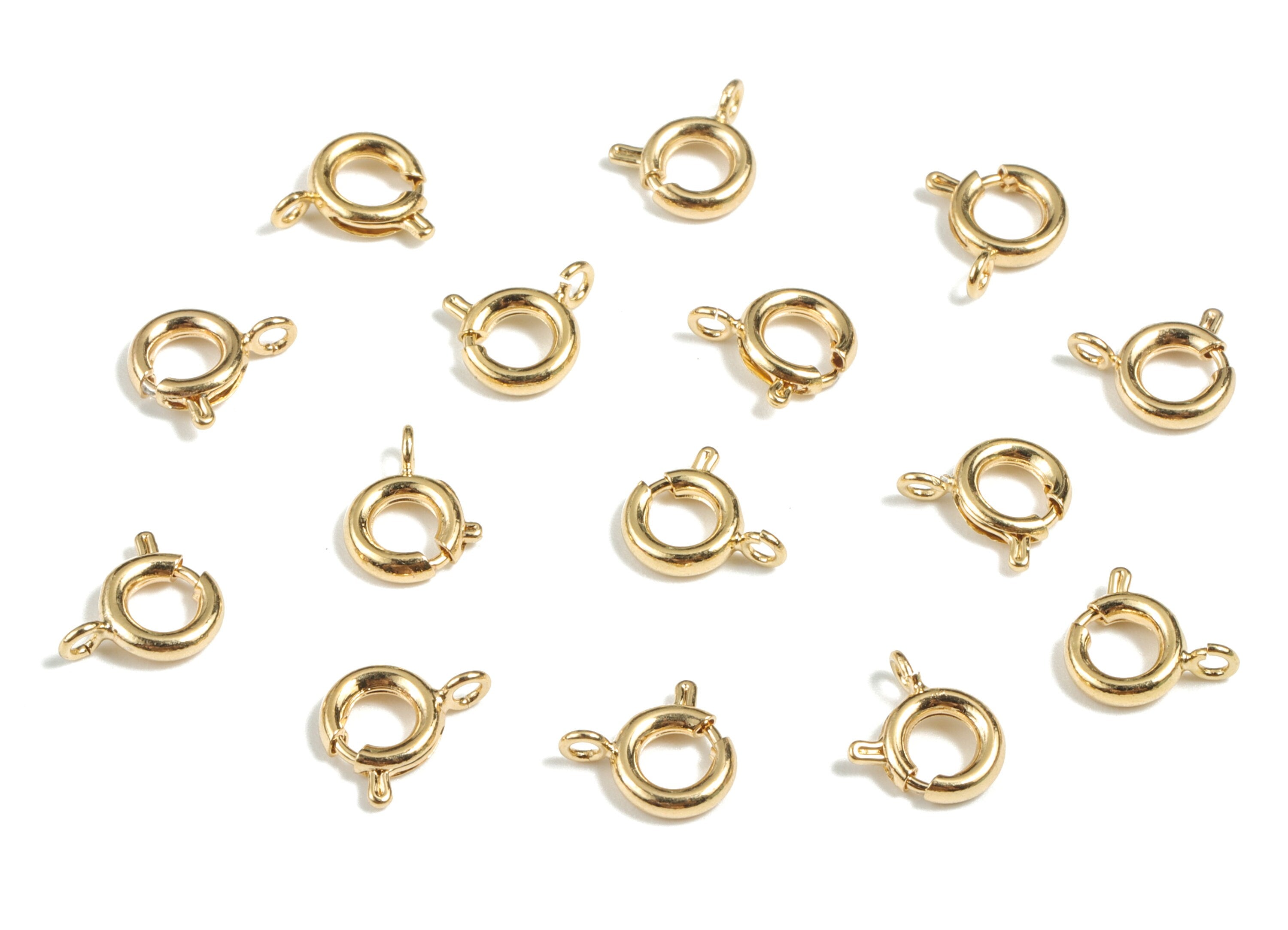 Brass Trigger Clasps - Gold Parrot Clasp - 18K Real Gold Plated  Brass Round - Jewelry Supplies - 7.8x6.12x1.64mm - RGP2697 - DOMEDBAZAAR