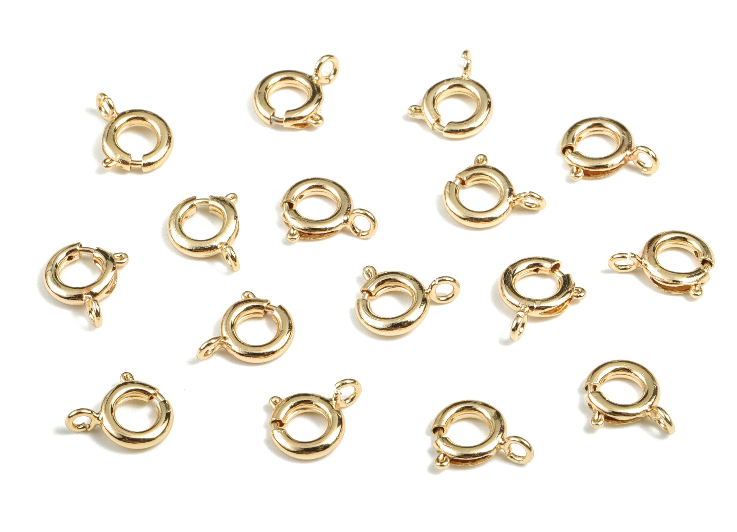 Brass Trigger Clasps - Gold Parrot Clasp - 18K Real Gold Plated  Brass Round - Jewelry Supplies - 9.98x8.16x1.71mm - RGP2702 - DOMEDBAZAAR
