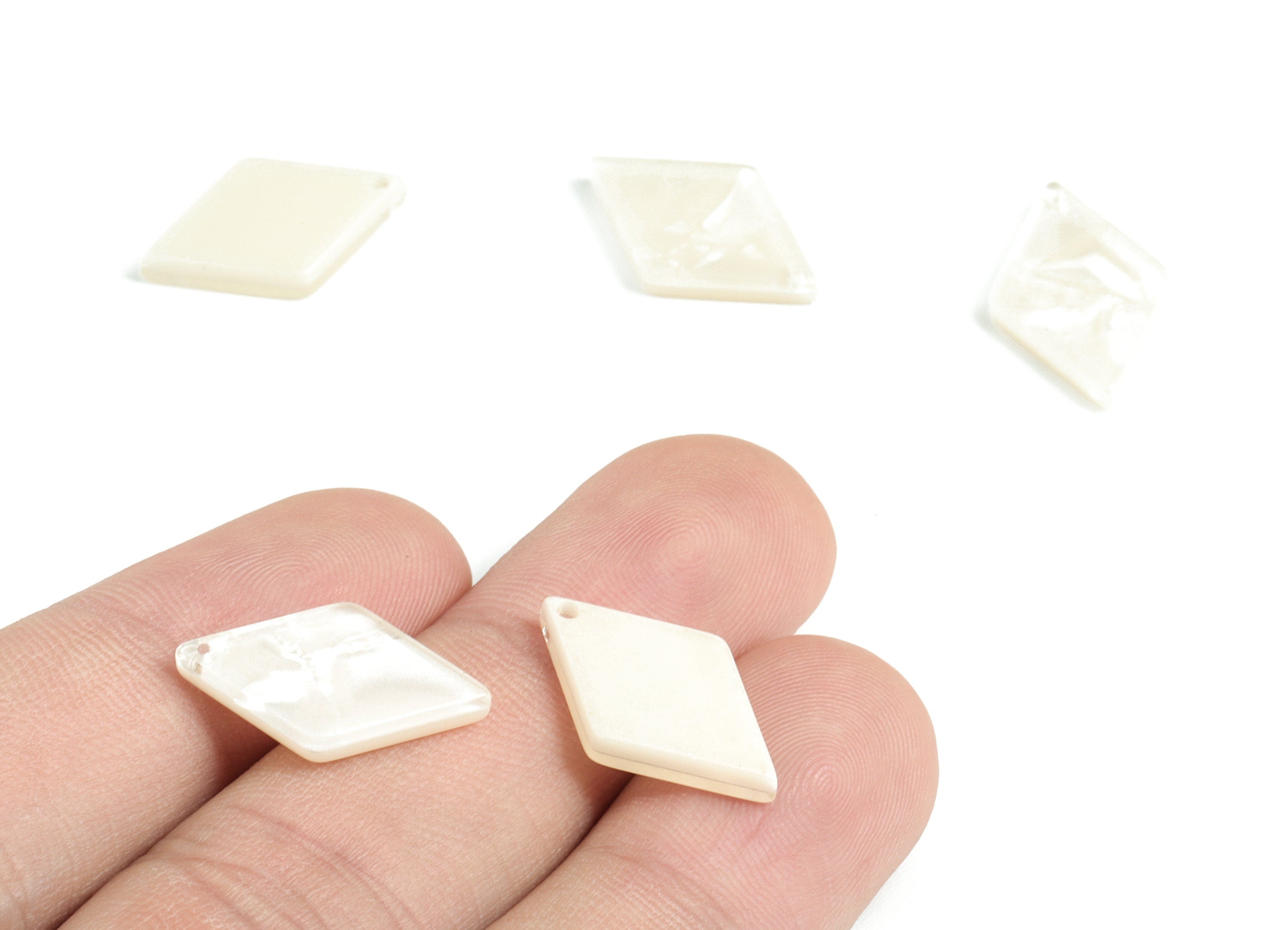 Acetate Rhombus Charms - Rhombus Earrings and Pendant - Jewelry Supplies - Color Code:A31 - 19.49x12.11x2.59mm - AC1539-A31 - DOMEDBAZAAR
