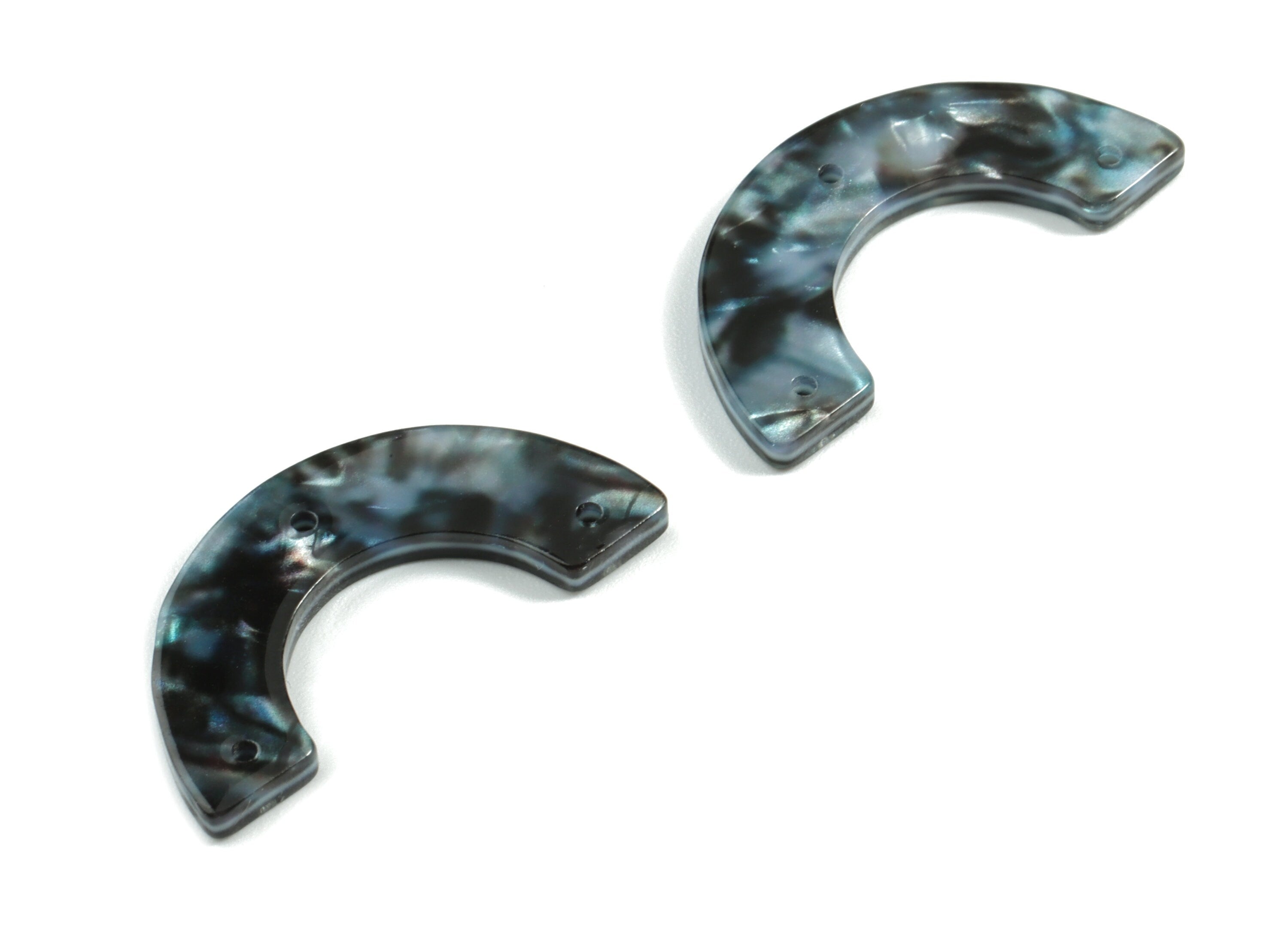 Acetate U Earring Connector - Horsehoe 3 Holes Earring Charm - Jewelry Supplies - Color Code: A485 - 29.95x15.1x2.46mm - AC1355-A485 - DOMEDBAZAAR