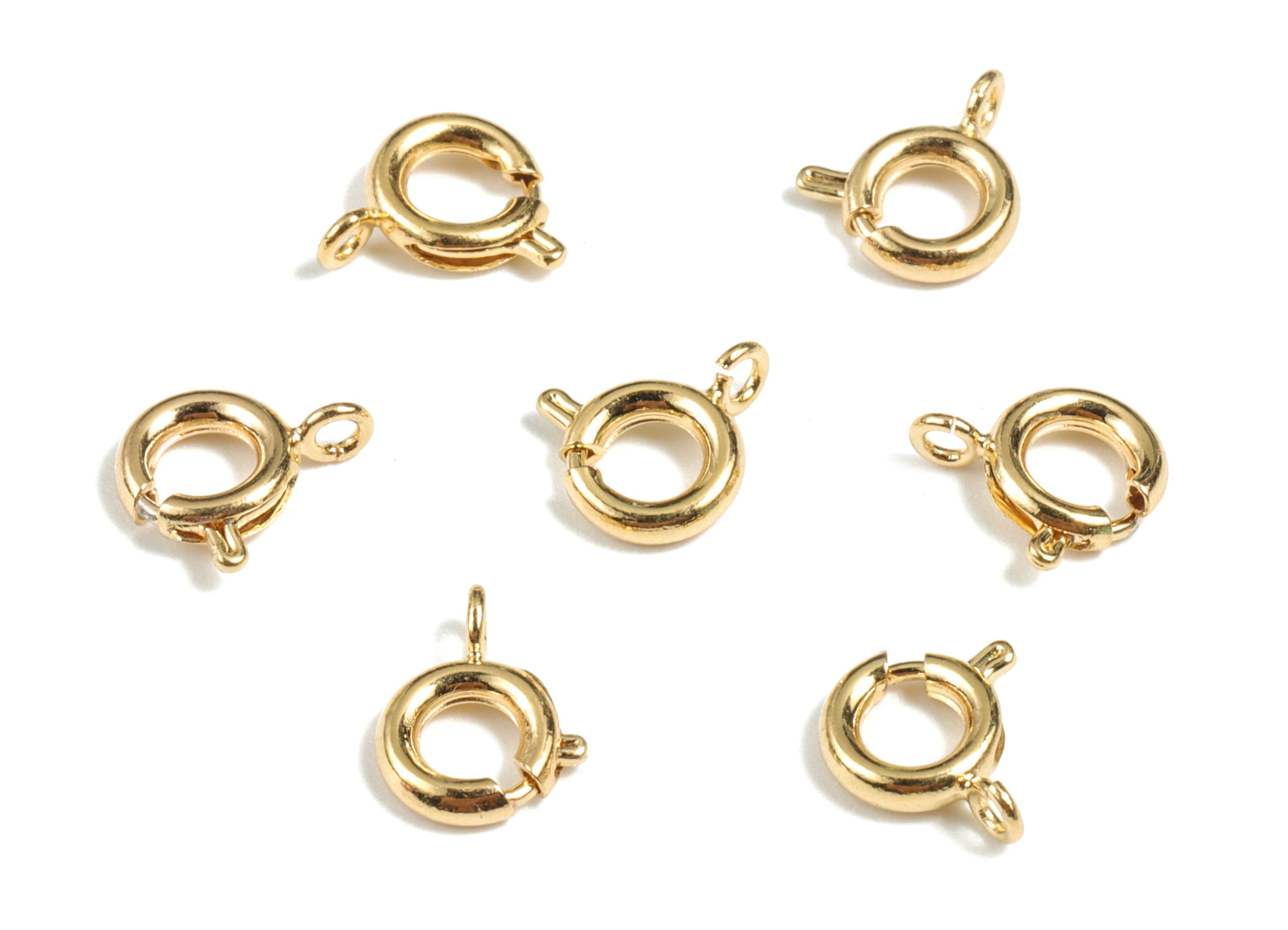 Brass Trigger Clasps - Gold Parrot Clasp - 18K Real Gold Plated  Brass Round - Jewelry Supplies - 7.8x6.12x1.64mm - RGP2697 - DOMEDBAZAAR