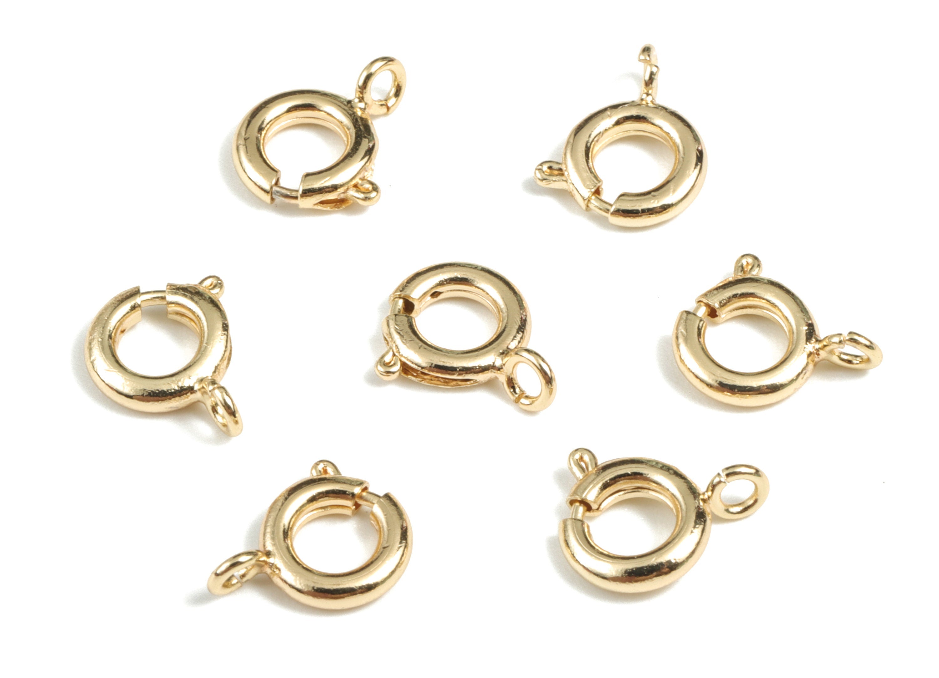 Brass Trigger Clasps - Gold Parrot Clasp - 18K Real Gold Plated  Brass Round - Jewelry Supplies - 9.98x8.16x1.71mm - RGP2702 - DOMEDBAZAAR