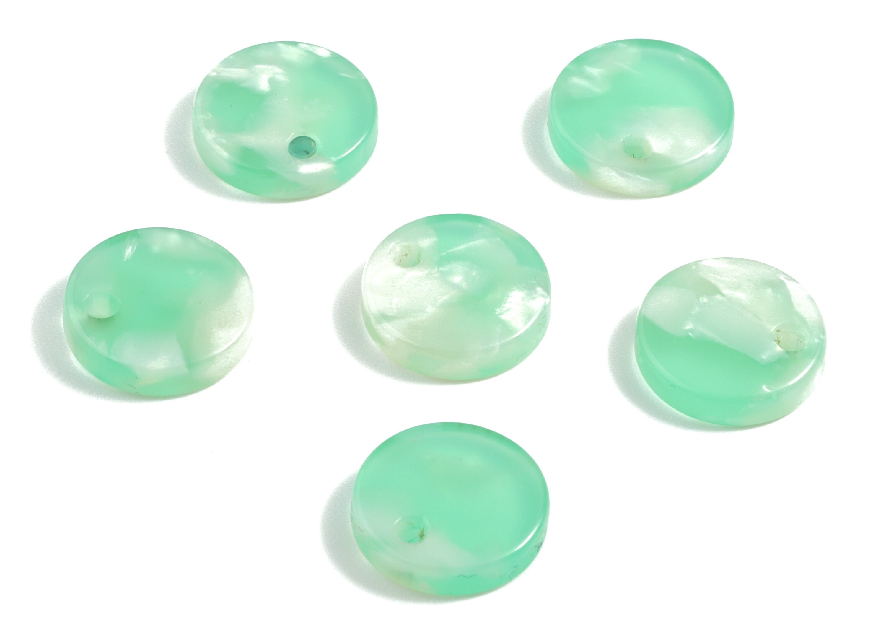 Acetate Circle Earrings Charms - Mini Round Earring Charm - Jewelry Supplies - Color Code:A35 - 11.71x11.71x2.62mm - AC1419-A35 - DOMEDBAZAAR