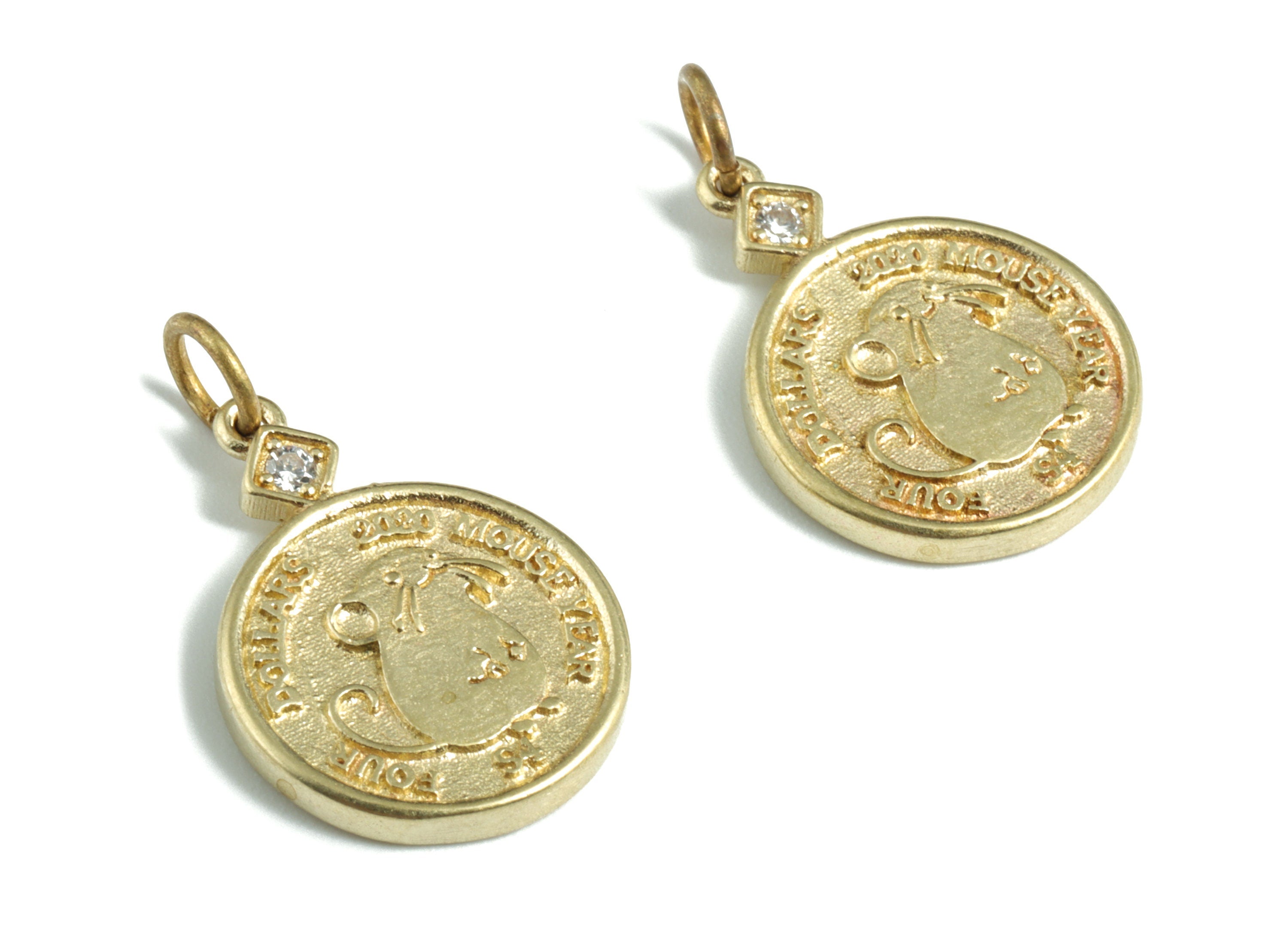 Brass Mini Coin Earring Charms - Raw Brass Circle Round Pendant - Earring Findings - Jewelry Supplies - 22.76x14.33x2.12mm - PP3579 - DOMEDBAZAAR