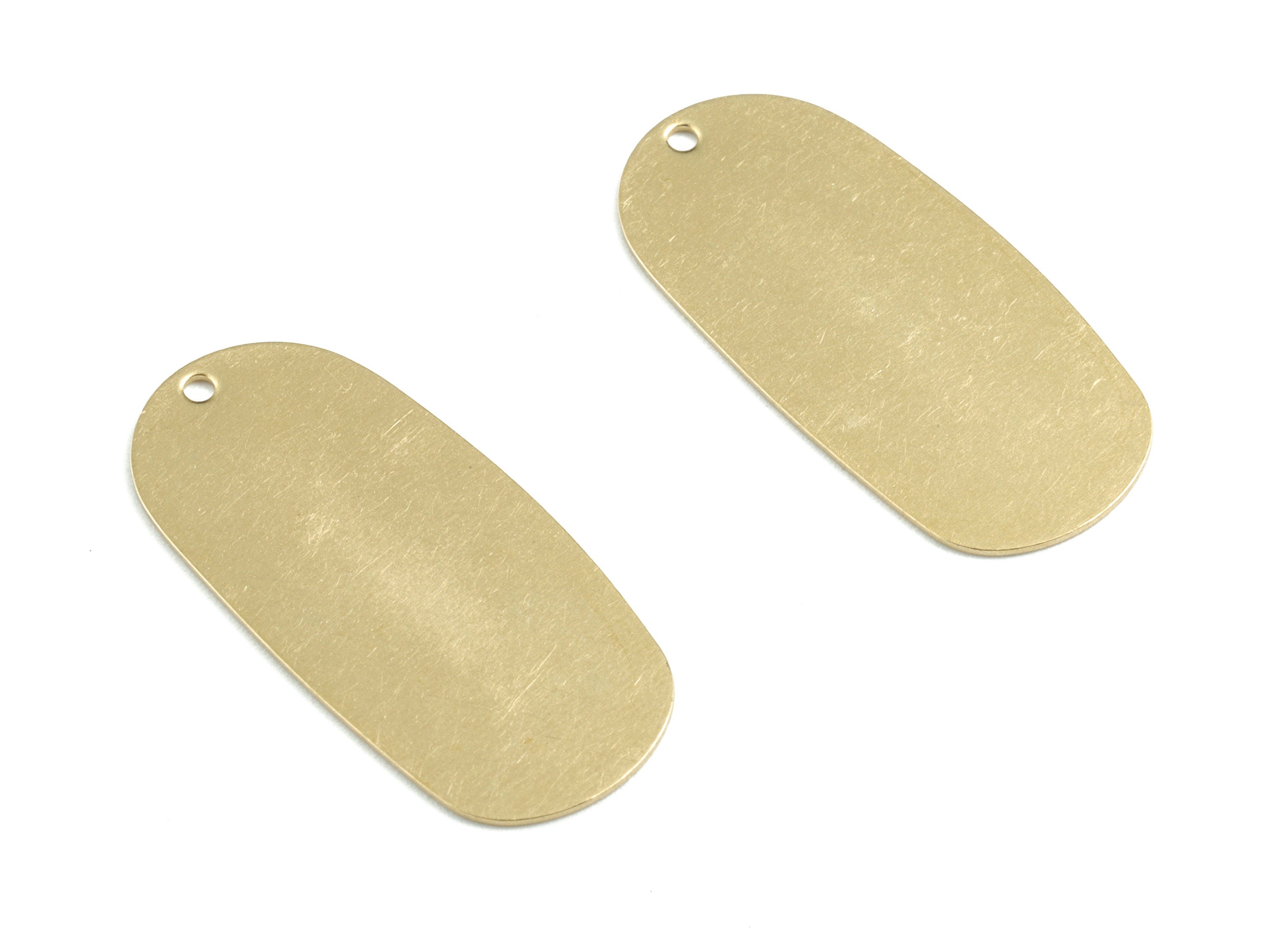 Personalized stamping blank - Brass Oval Stamping Blank - Brass Oval Earring Charms - Earring Findings  - 29.84x14.18x0.55mm - PP3598 - DOMEDBAZAAR