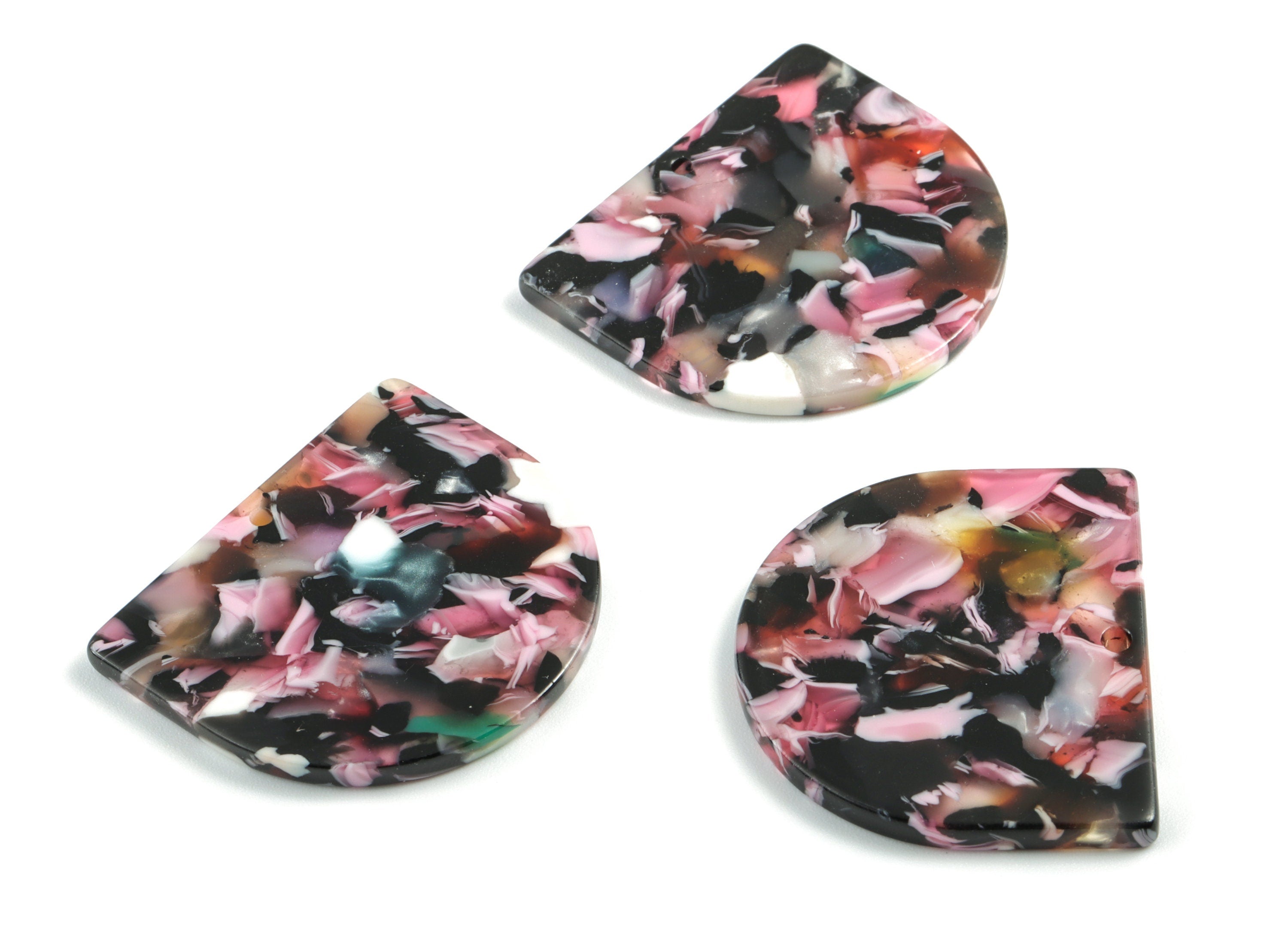 Acetate D Charms - D Earrings and Pendant - Earring Findings - Jewelry Supplies - Color Code:A492 - 33.19x29.05x2.69mm - AC1094-A492 - DOMEDBAZAAR