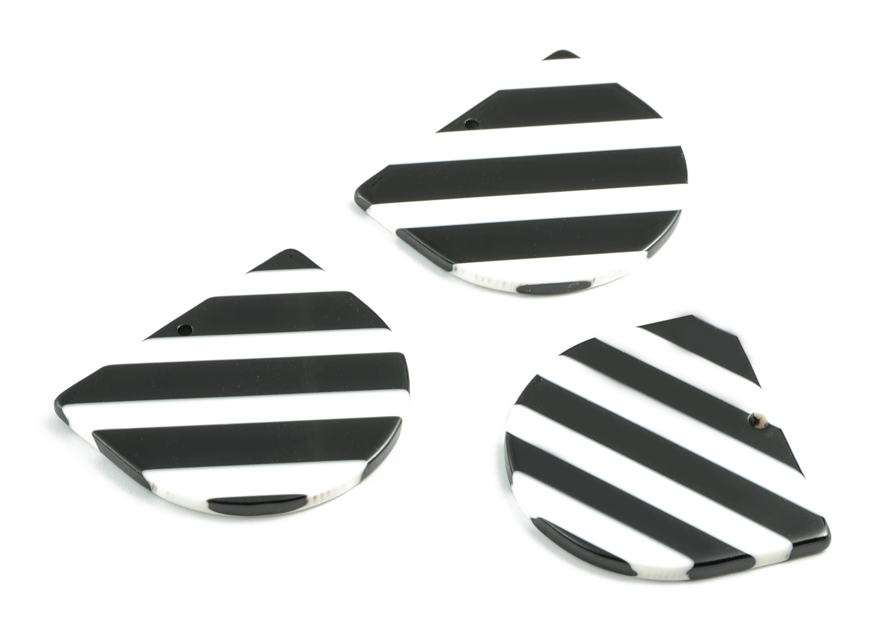 Acetate D Charms - Half Moon Earrings and Pendant - Earring Findings - Jewelry Supplies - Color Code:A64 - 34.17x29.43x2.37mm - AC1094-A64 - DOMEDBAZAAR