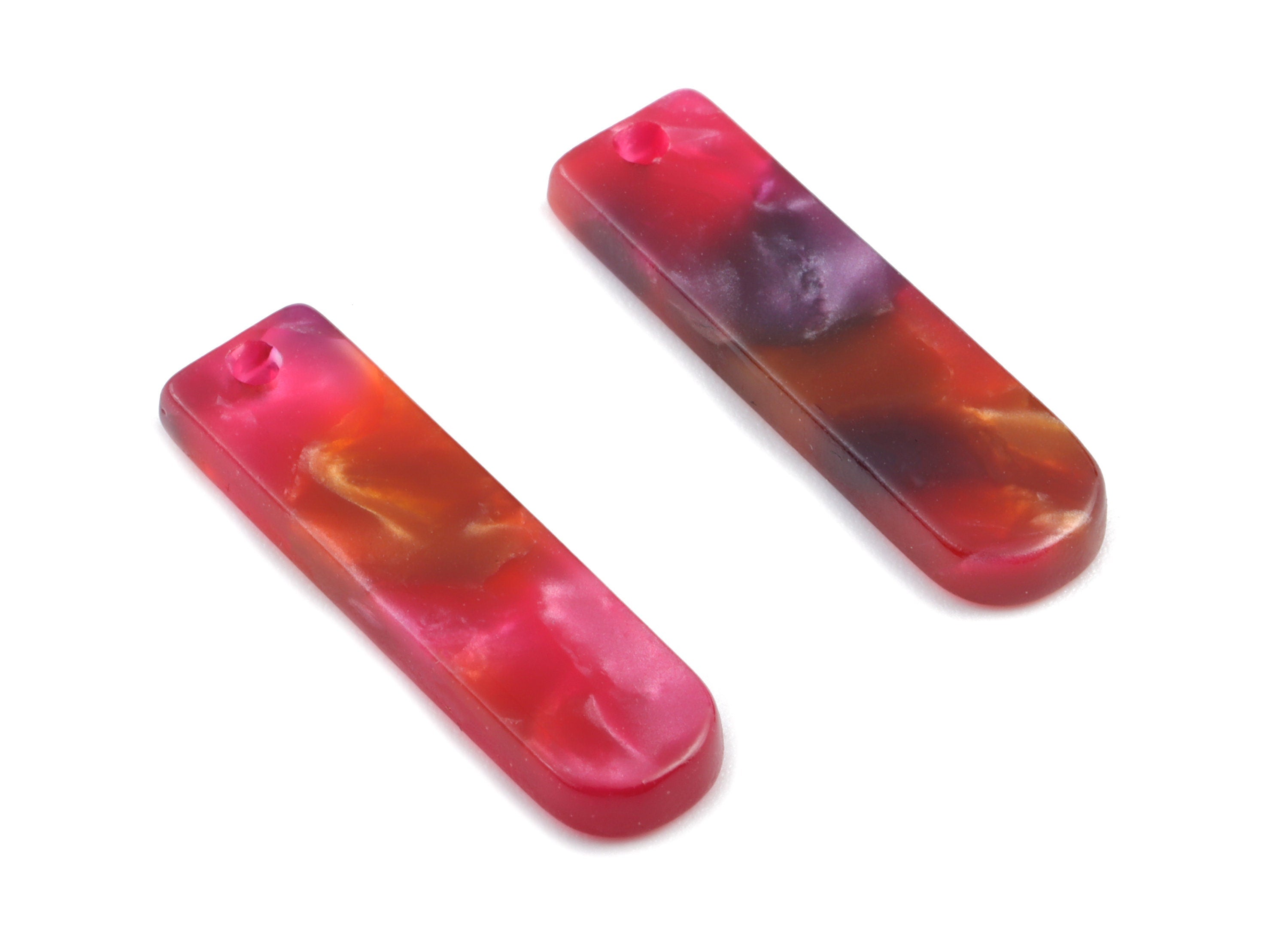 Acetate Mini Stick Earring Charms - Mini Stick Pendant - Jewelry Supplies - Color Code:A493 - 23.53x6.68x2.47mm - AC1354-A493 - DOMEDBAZAAR