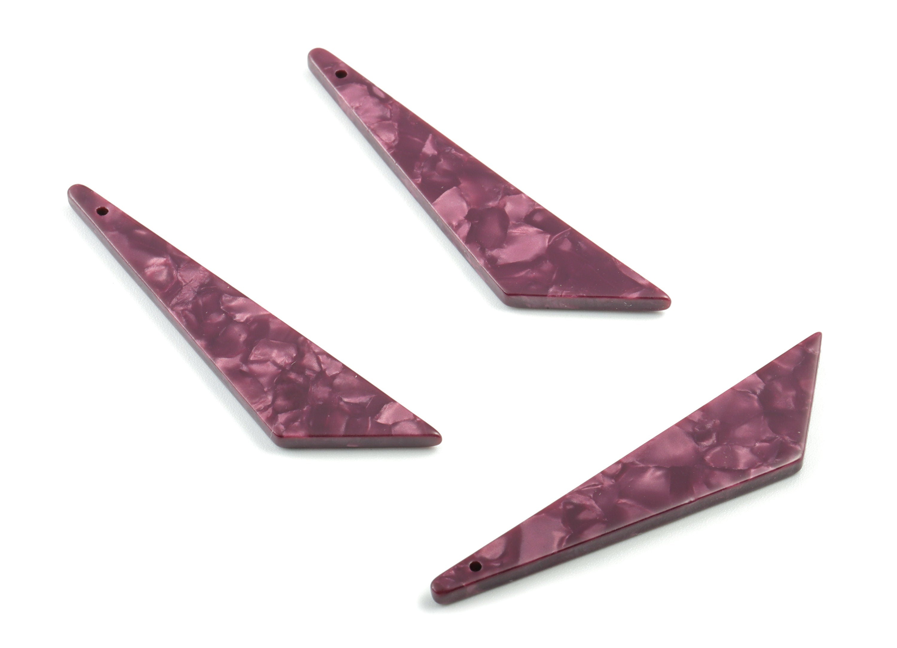 Acetate Triangle Earring Charm - Triangle Pendant - Earring Findings - Jewelry Supplies - Color Code: A407 - 51.27x11.6x2.58mm - AC1352-A407 - DOMEDBAZAAR