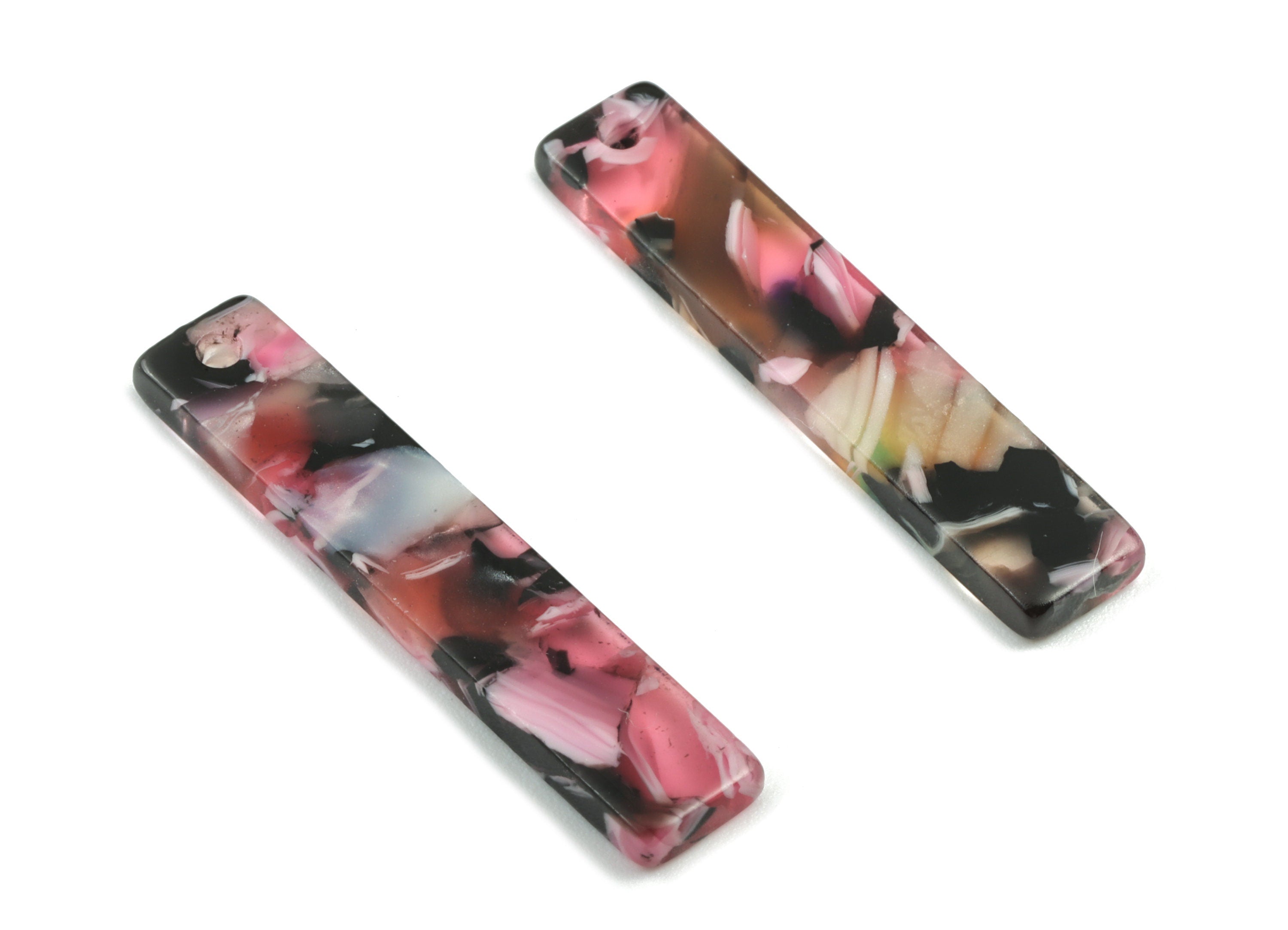 Acetate Stick & Bar Charms - Stick Earrings and Pendant - Earring Findings - Color Code: A492 - 33.94x6.69x2.56mm - AC1026-A492 - DOMEDBAZAAR