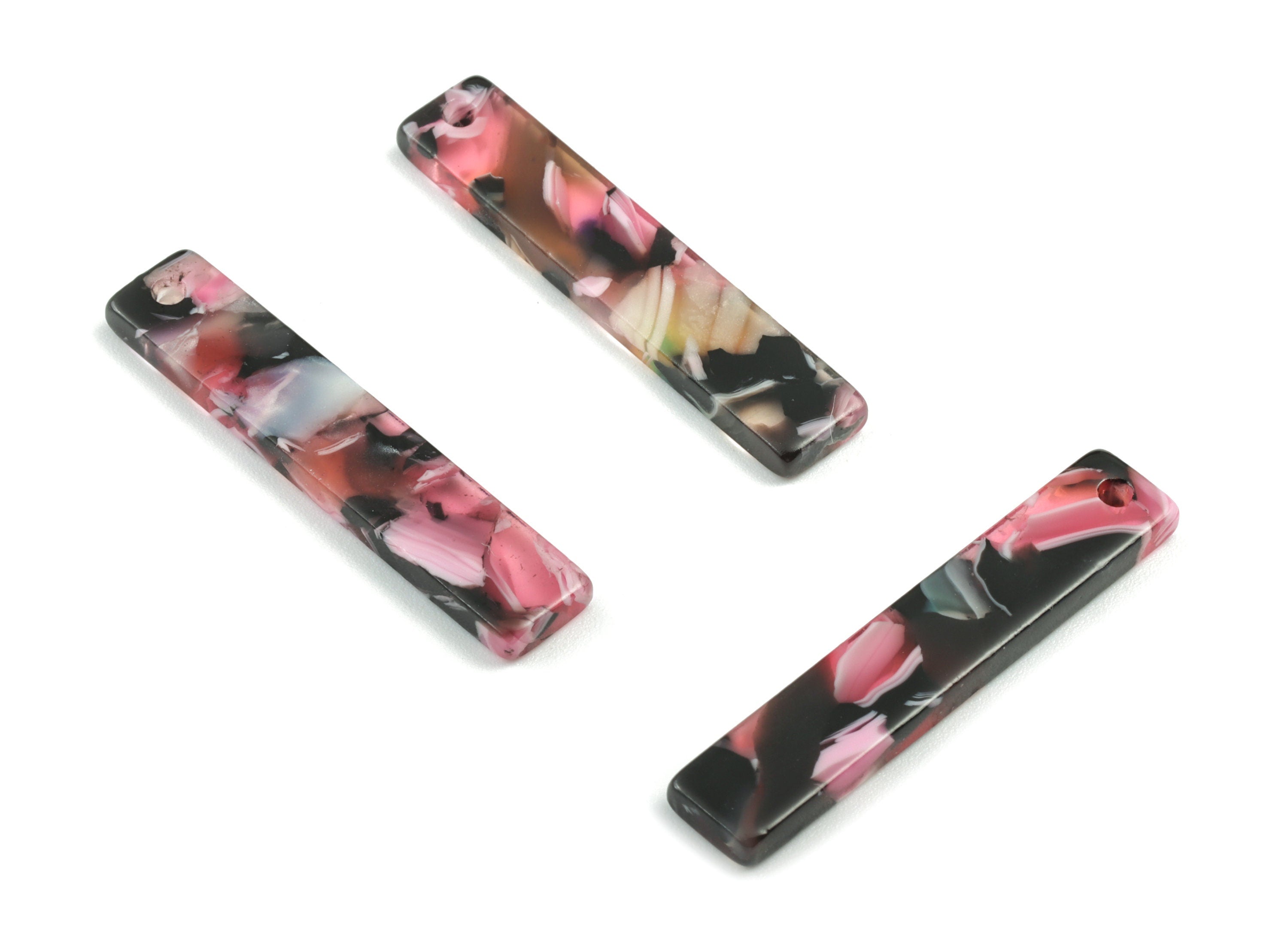 Acetate Stick & Bar Charms - Stick Earrings and Pendant - Earring Findings - Color Code: A492 - 33.94x6.69x2.56mm - AC1026-A492 - DOMEDBAZAAR