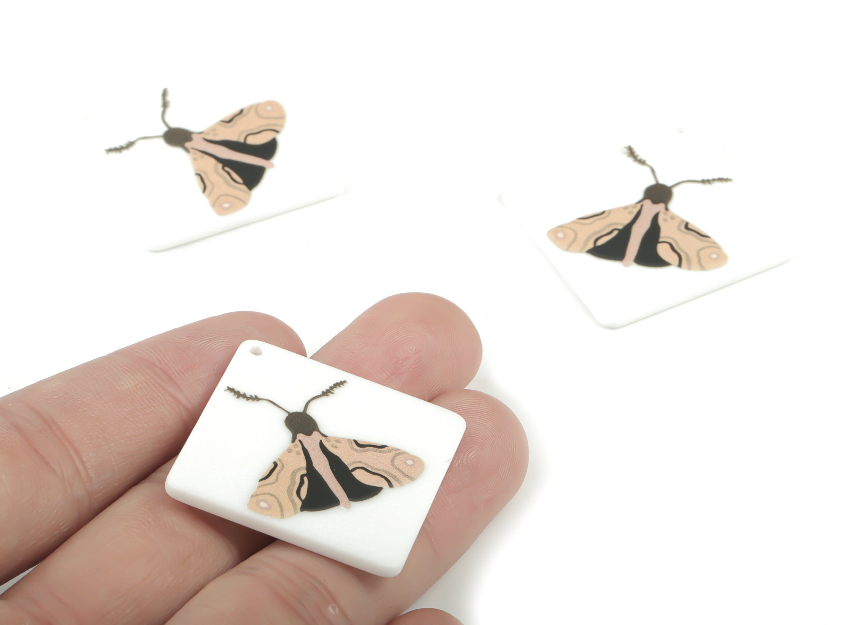 Acrylic  Butterfly Earring Charms - Acrylic Insect Pandant - Earring Findings - Jewelry Supplies - 41.7x30.6x2.41mm - AC2024A - DOMEDBAZAAR
