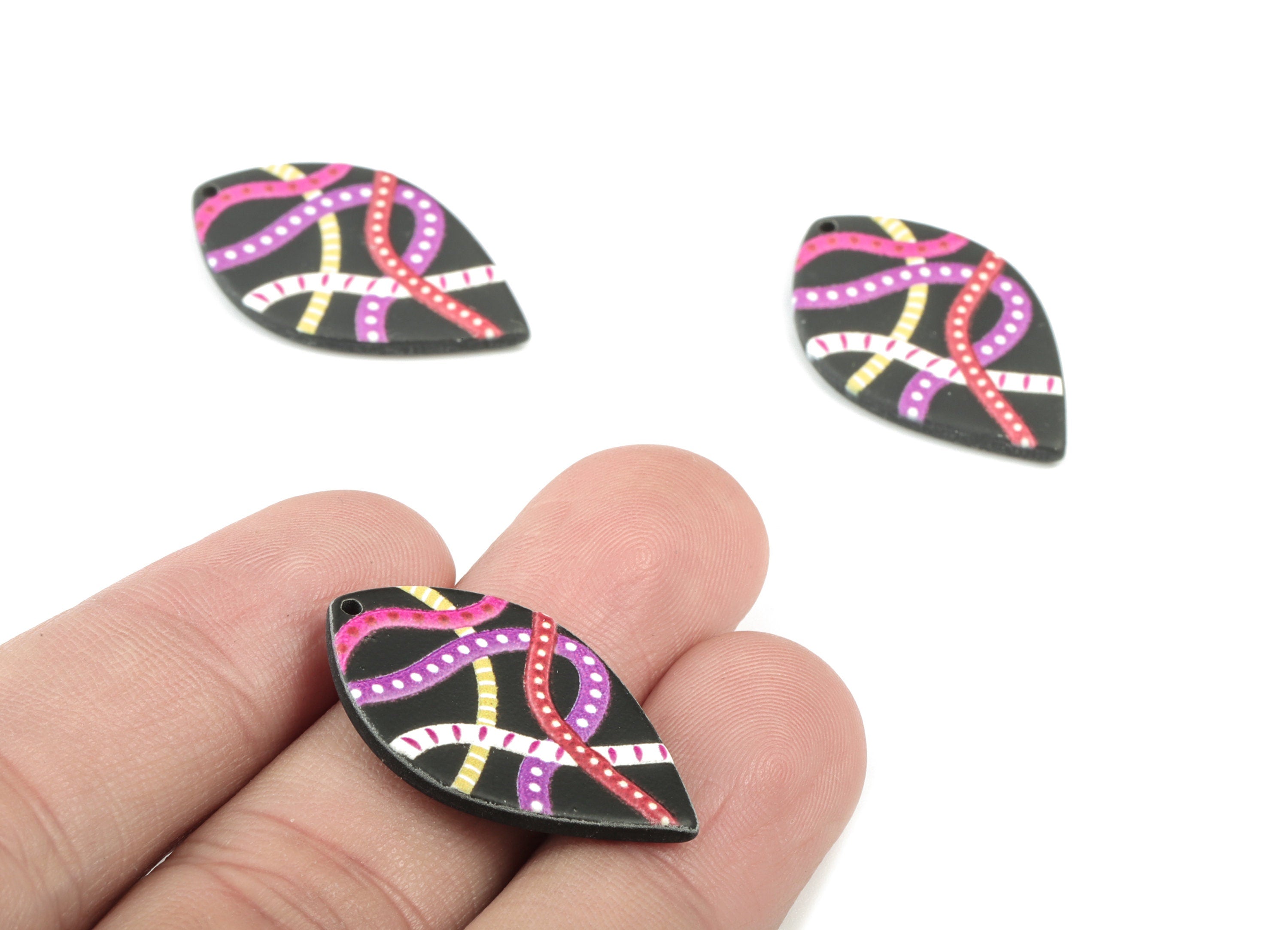 Acrylic Drop Earring Charms - Acrylic Drop Earrings - Earring Findings - Jewelry Supplies - 29.13x17.8x2.59mm - AC2053 - DOMEDBAZAAR