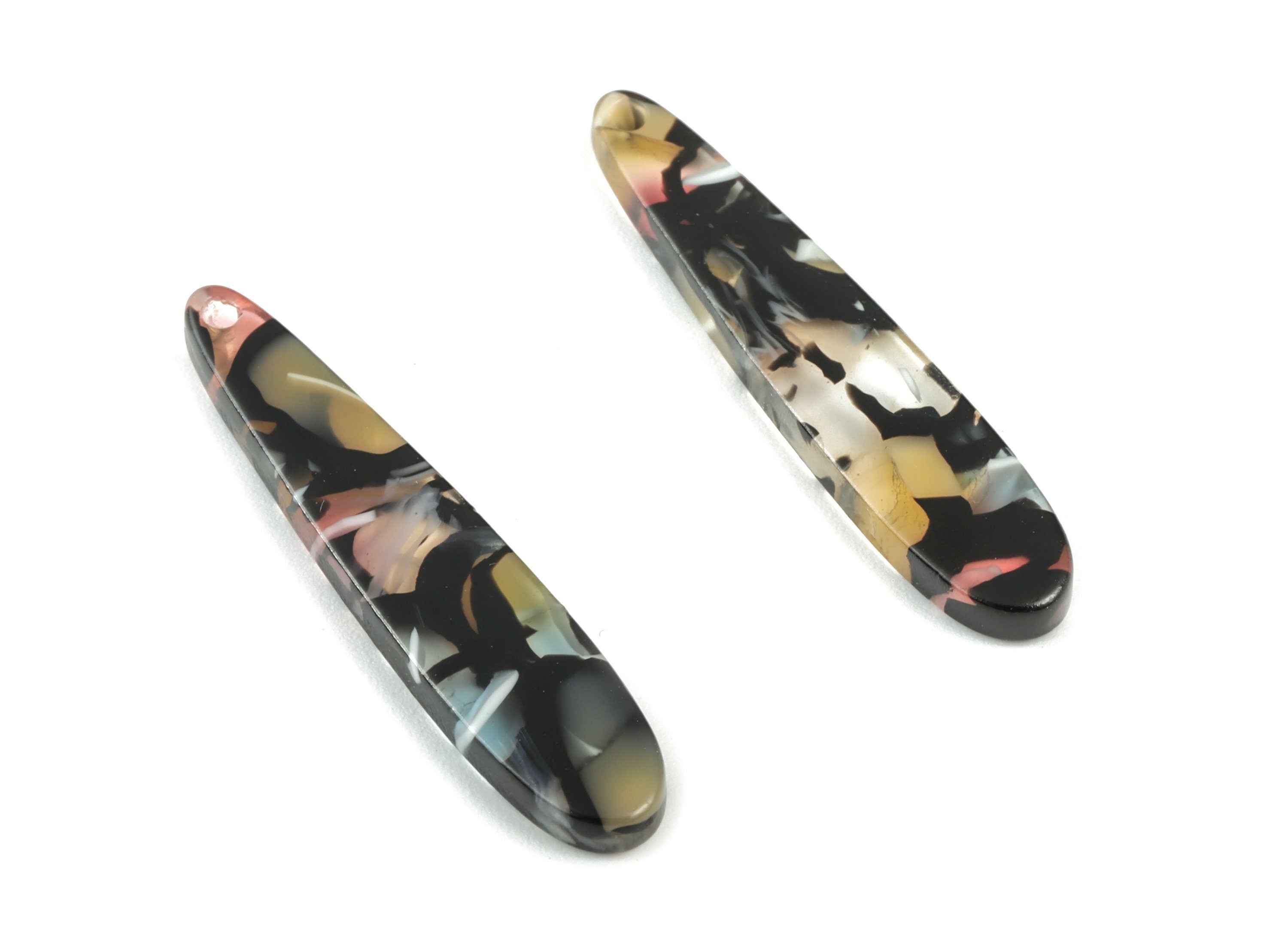 Acetate Stick Charms - Stick Earring and Pendant - Earring Findings - Jewelry Making - Color Code: A343 - 33.74x7.12x2.55mm - AC1644-A343 - DOMEDBAZAAR