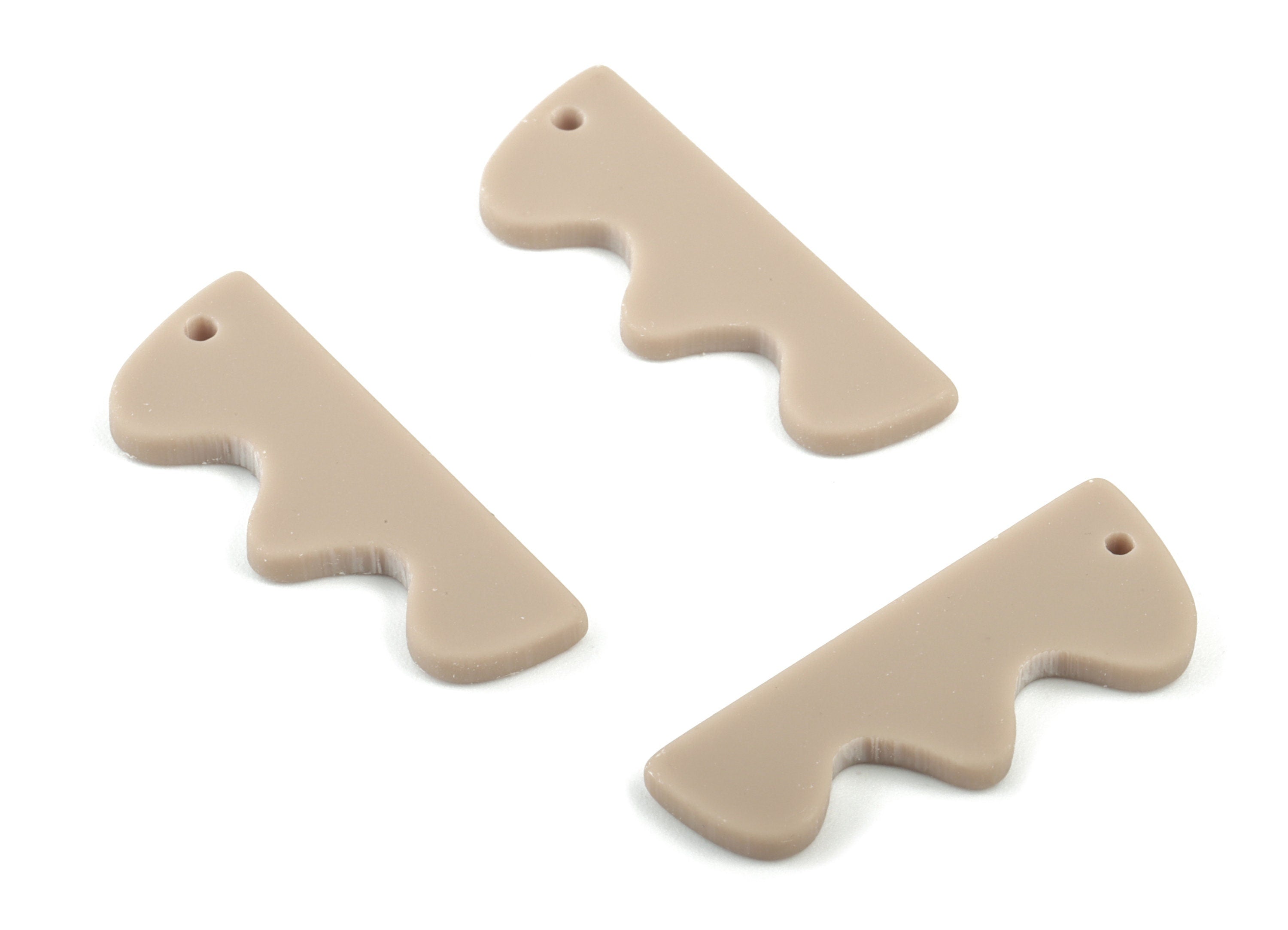 Acrylic Hills Earring Charms - Brown Hills Pendant - Earring Findings - Jewelry Supplies - Color Code:A498 - 30x11.47x2.28mm - AC2028-A498 - DOMEDBAZAAR