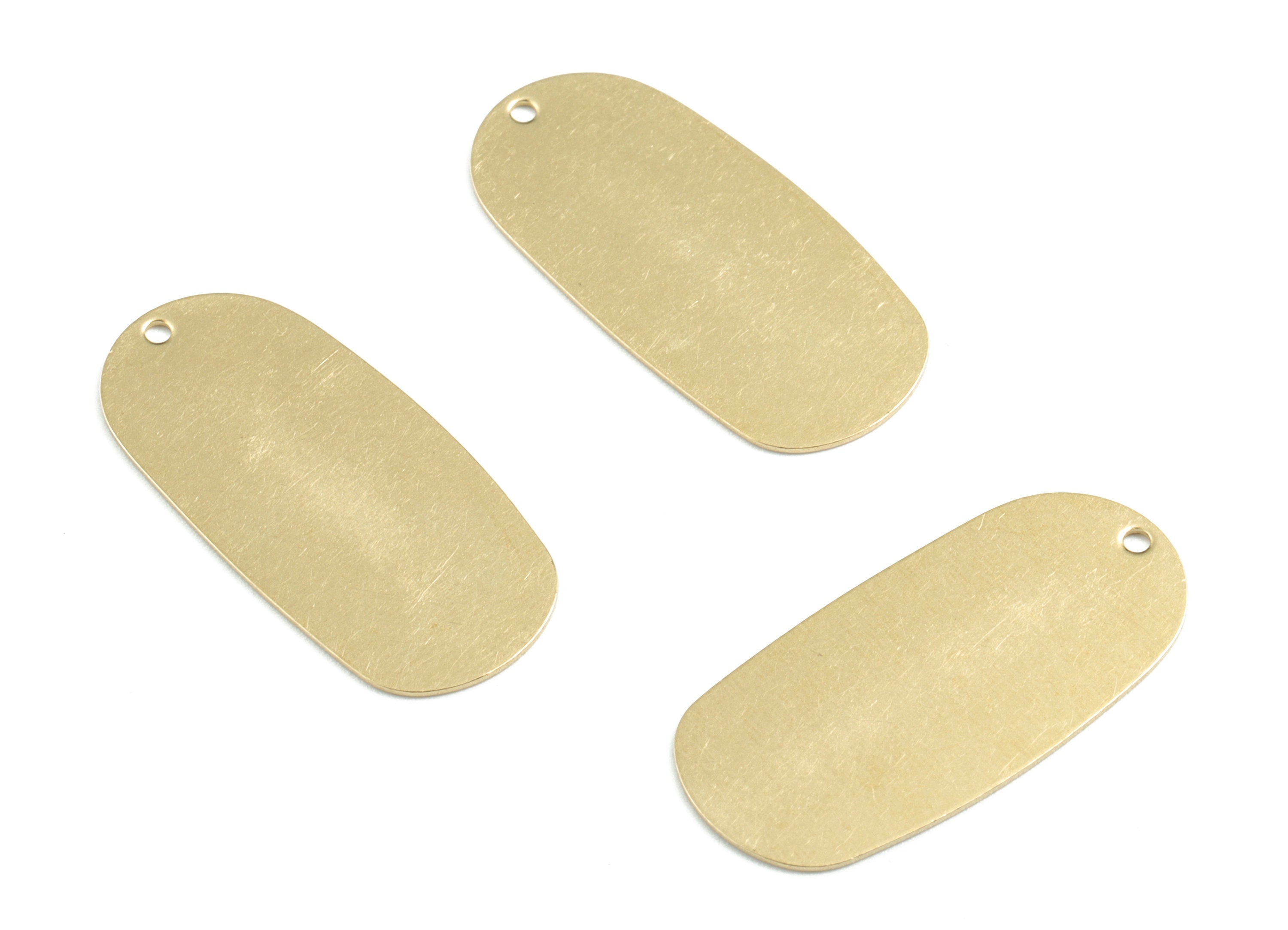 Personalized stamping blank - Brass Oval Stamping Blank - Brass Oval Earring Charms - Earring Findings  - 29.84x14.18x0.55mm - PP3598 - DOMEDBAZAAR