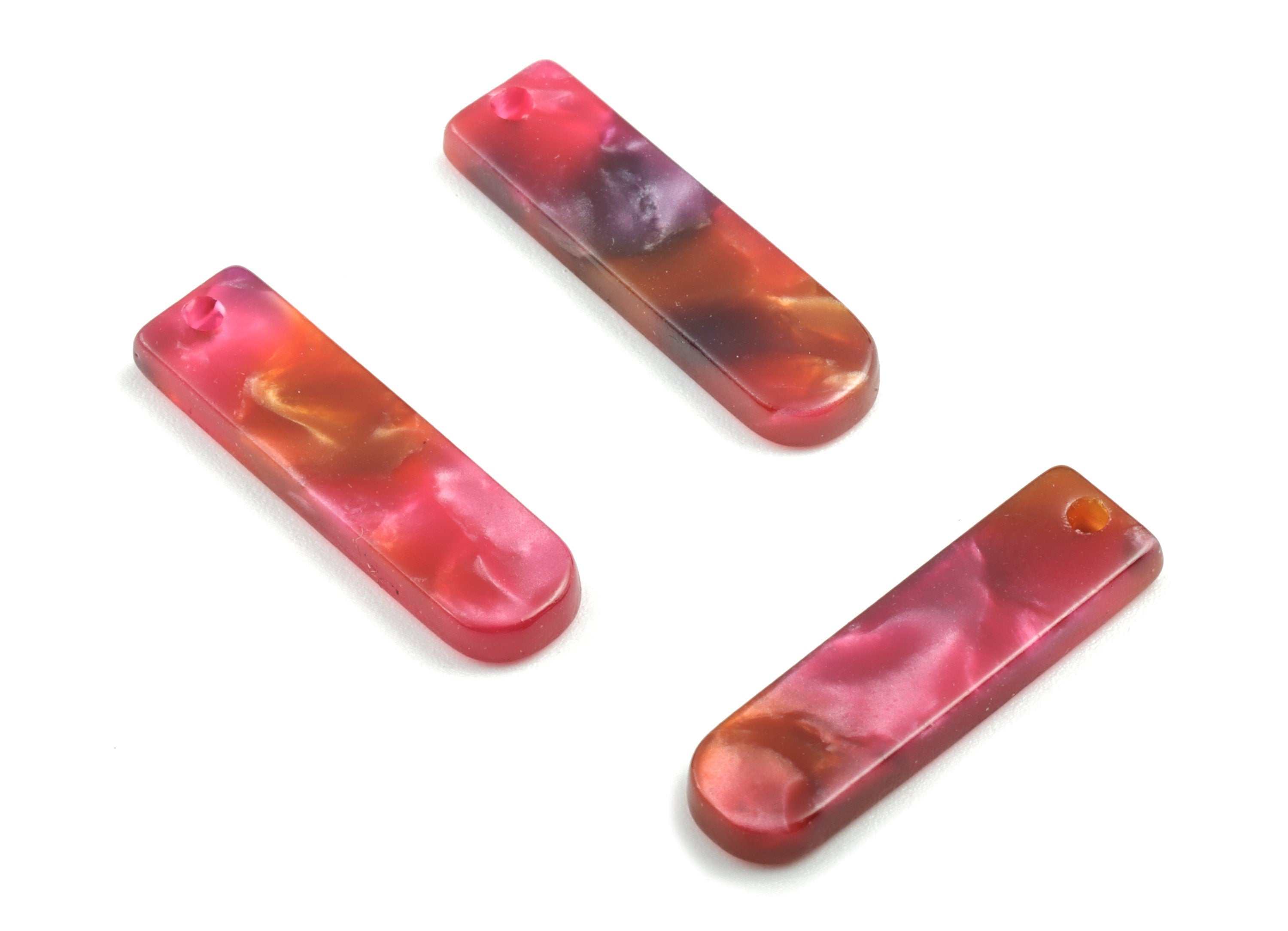 Acetate Mini Stick Earring Charms - Mini Stick Pendant - Jewelry Supplies - Color Code:A493 - 23.53x6.68x2.47mm - AC1354-A493 - DOMEDBAZAAR