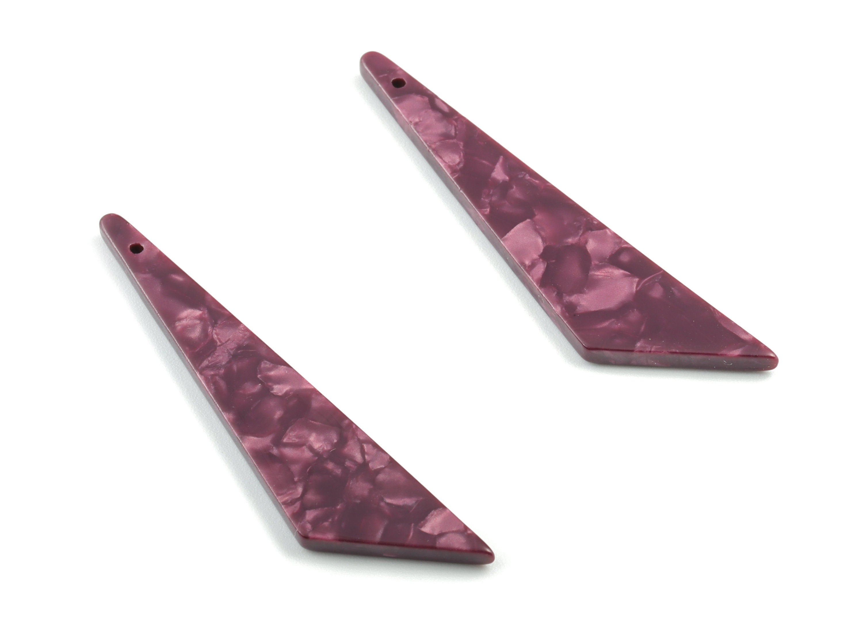 Acetate Triangle Earring Charm - Triangle Pendant - Earring Findings - Jewelry Supplies - Color Code: A407 - 51.27x11.6x2.58mm - AC1352-A407 - DOMEDBAZAAR