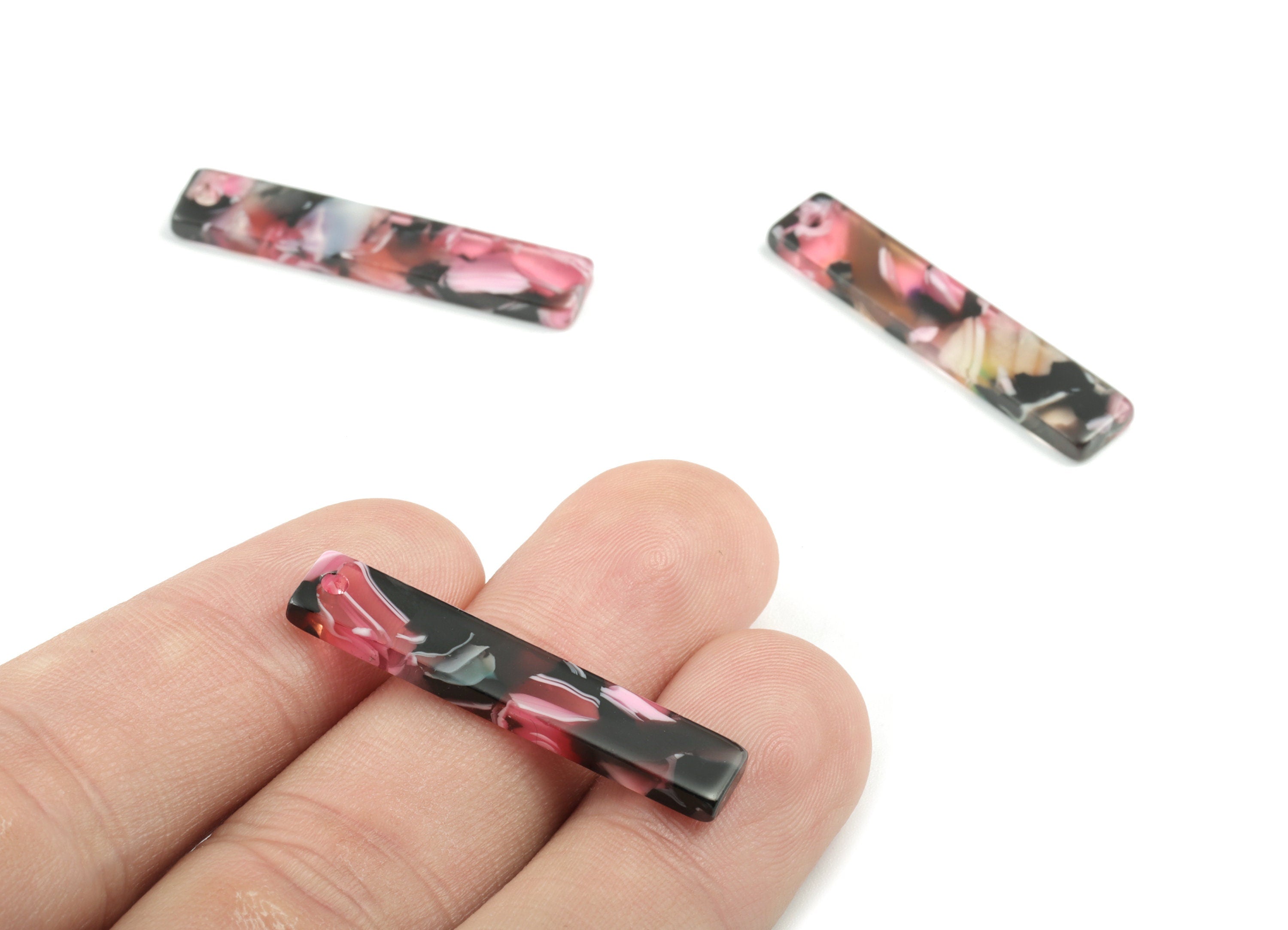 Acetate Stick & Bar Charms - Stick Earrings and Pendant - Earring Findings - Color Code: A492 - 33.94x6.69x2.56mm - AC1026-A492 - DOMEDBAZAAR