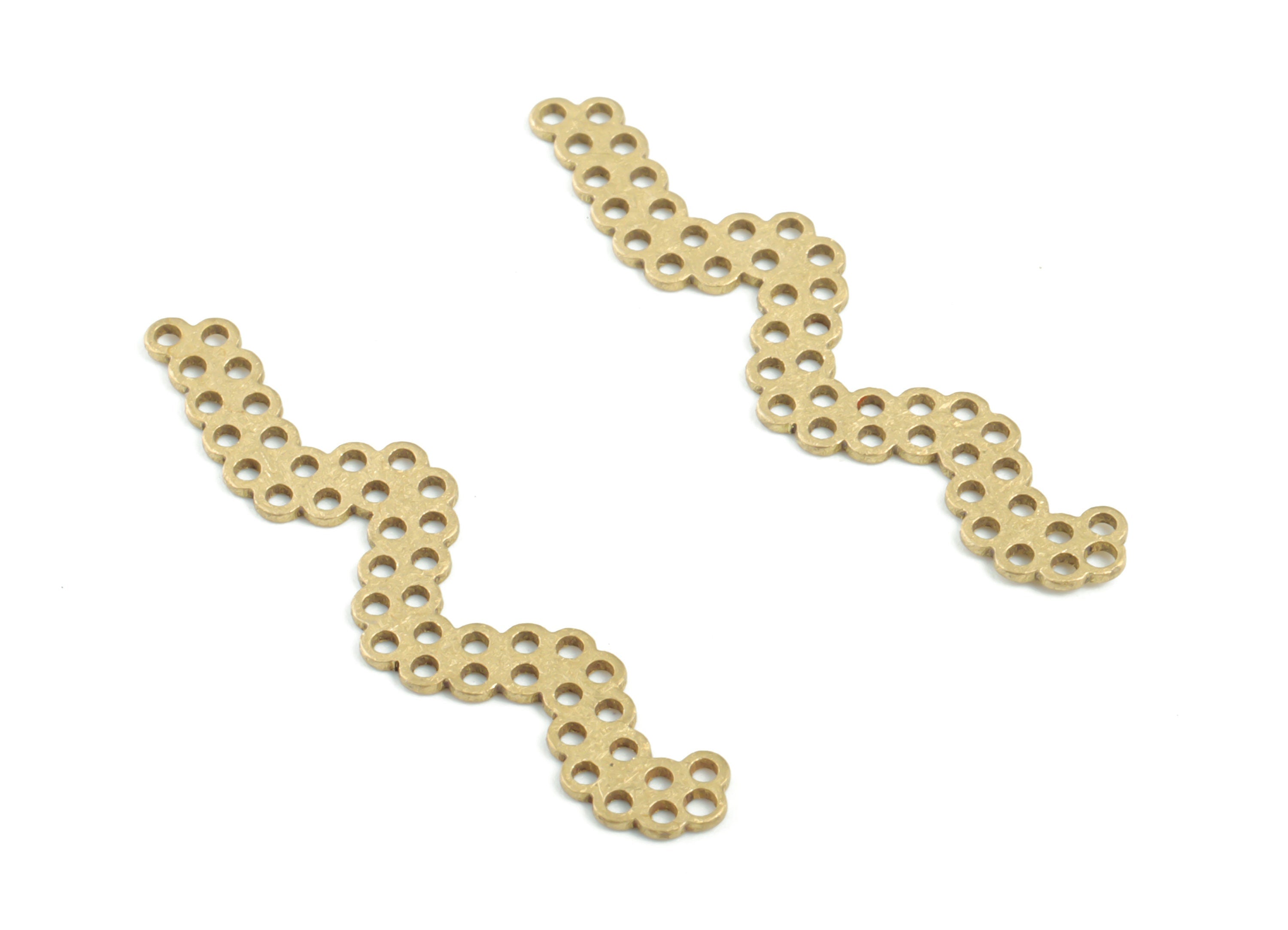 Brass Snake Earring Charms - Raw Brass Snake Pendant - Earring Findings - Jewelry Supplies - 33.33x7.86x0.6mm - PPM3357 - DOMEDBAZAAR