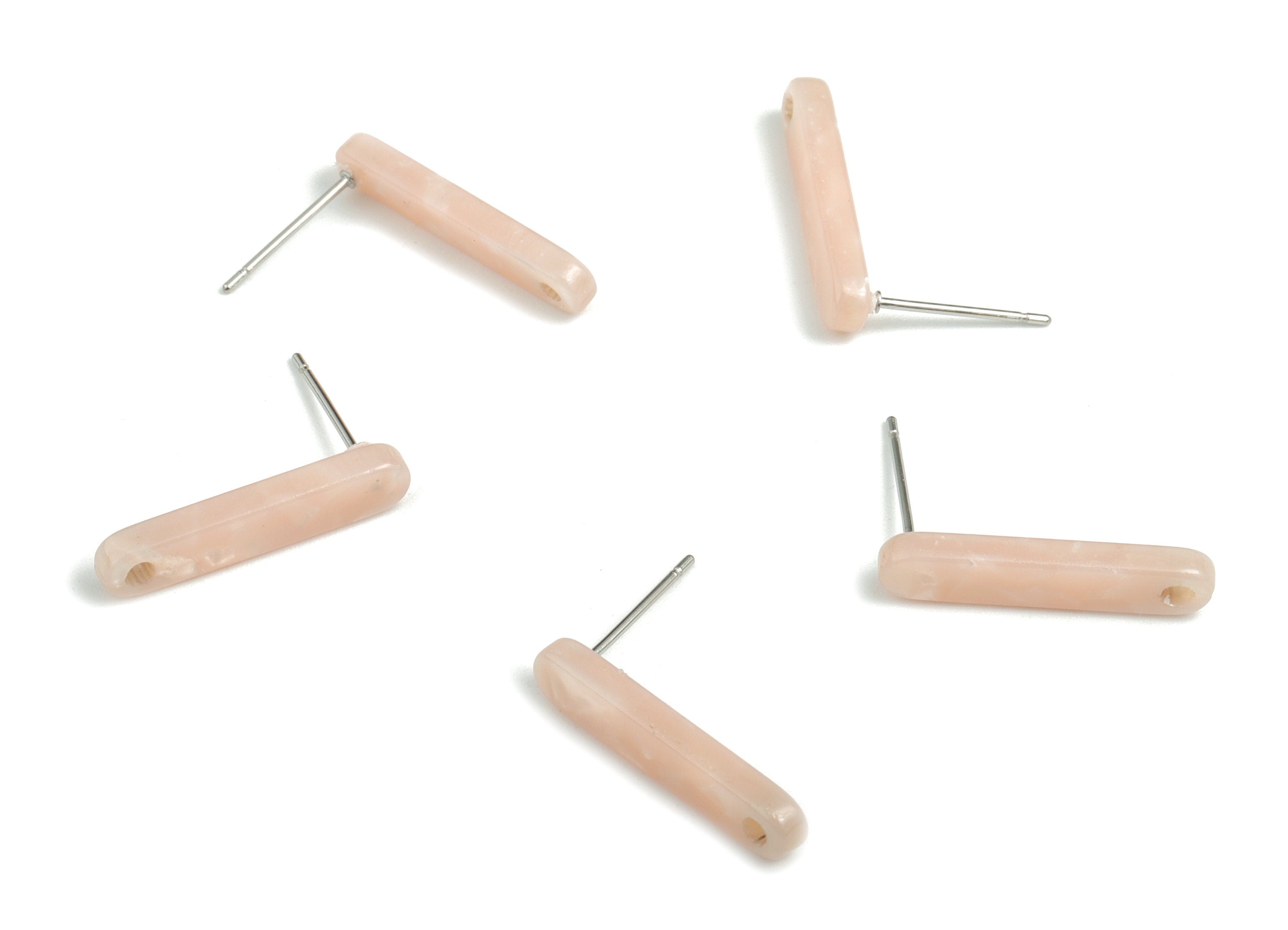 Acetate Stick Earring Post - Stick Earring Stud - Earring Post - Jewelry Supplies - Color Code: A53 - 20.6x4.27x2.6mm - AC1577-A53 - DOMEDBAZAAR